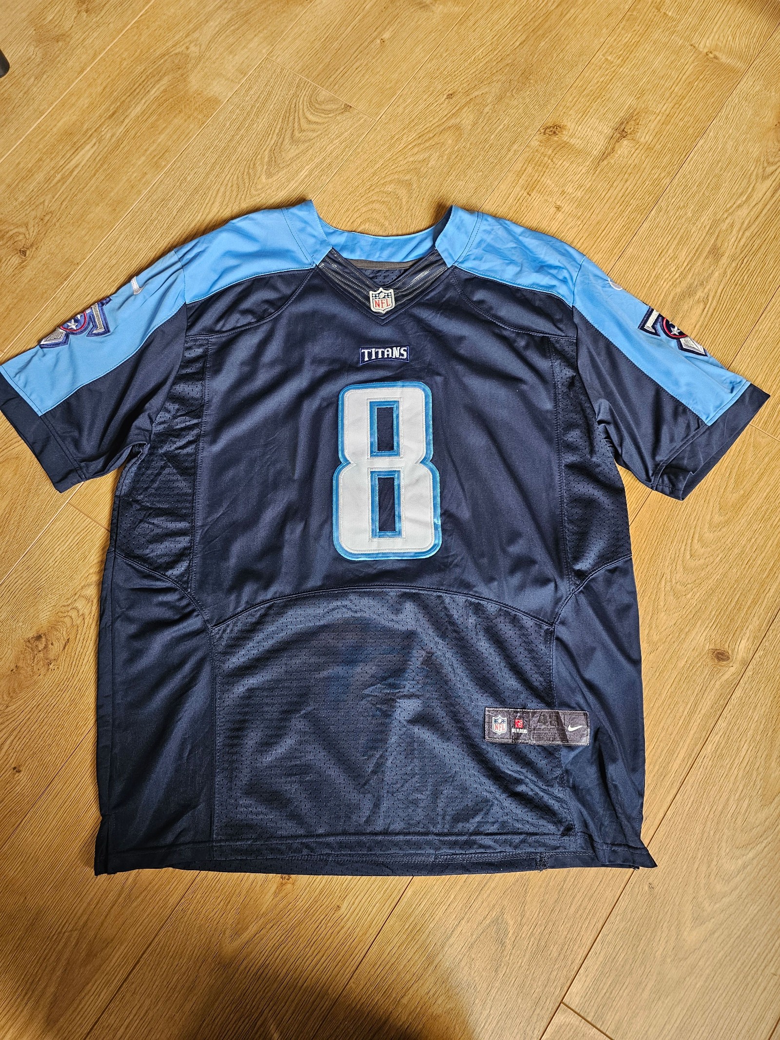 Nike NFL Navy Marcus Mariota Tennessee Titans Field Jersey Size 48 XL