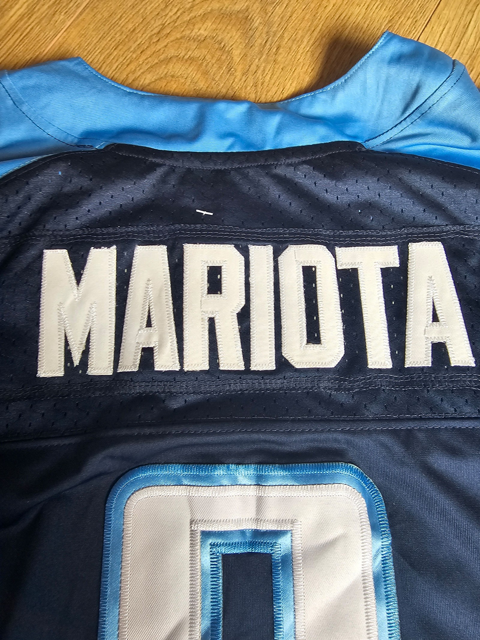 Nike NFL Navy Marcus Mariota Tennessee Titans Field Jersey Size 48 XL image 10