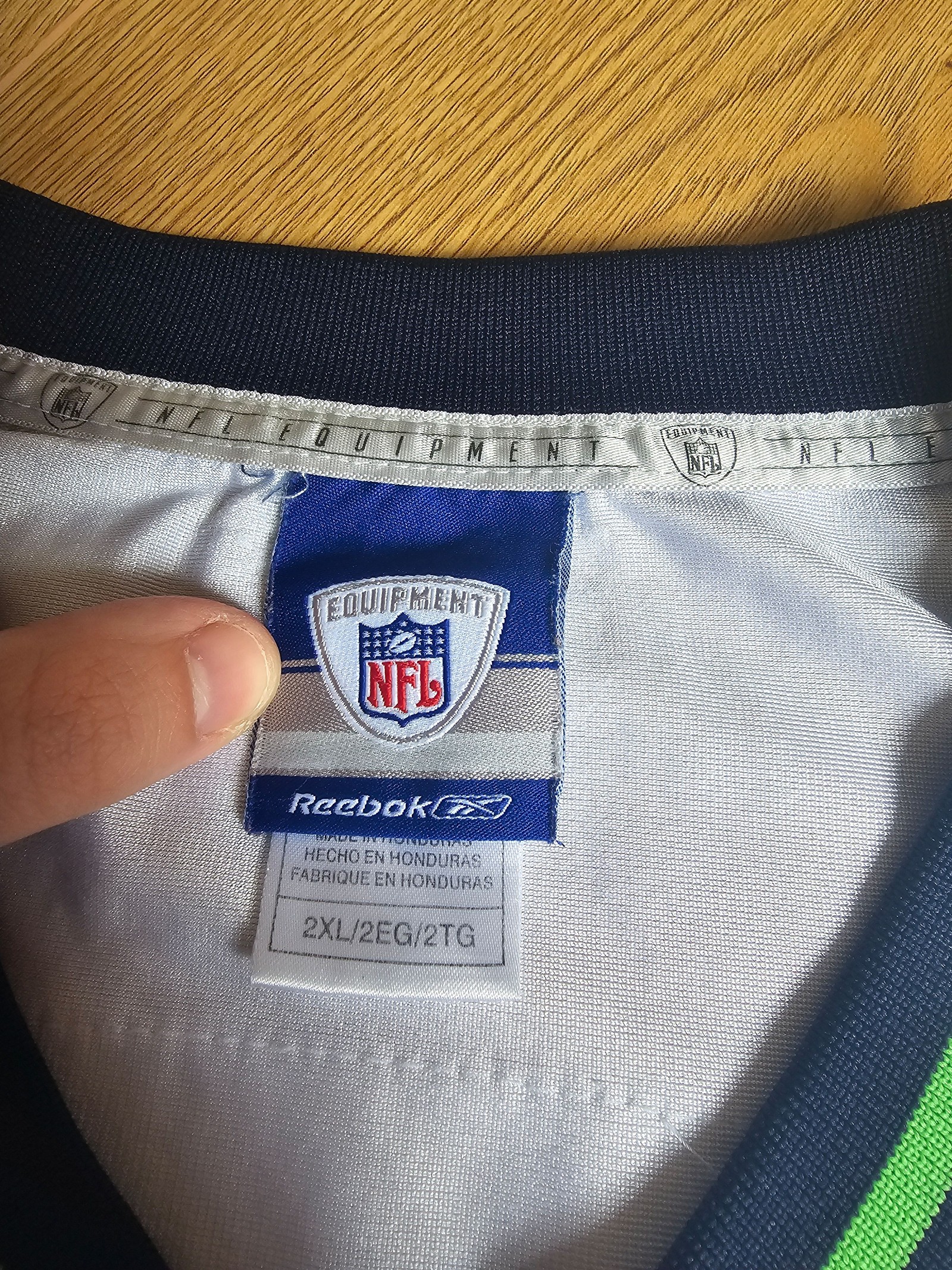 Reebok Marcus Trufant White & Navy Seattle Seahawks NFL Player Jersey 2XL image 5