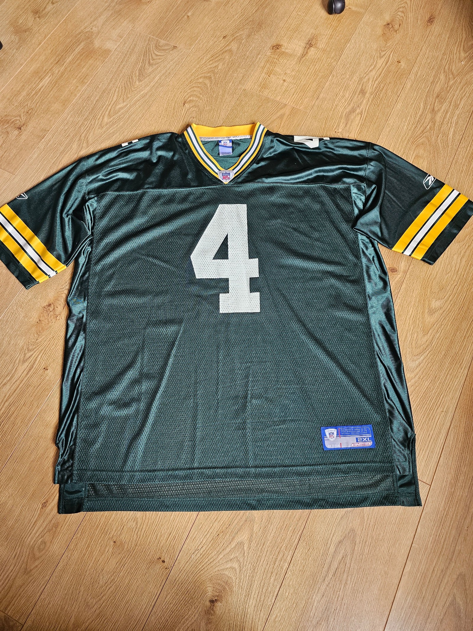 VTG Reebok Brett Favre Green Bay Packers NFL Equipment Football Jersey 2XL