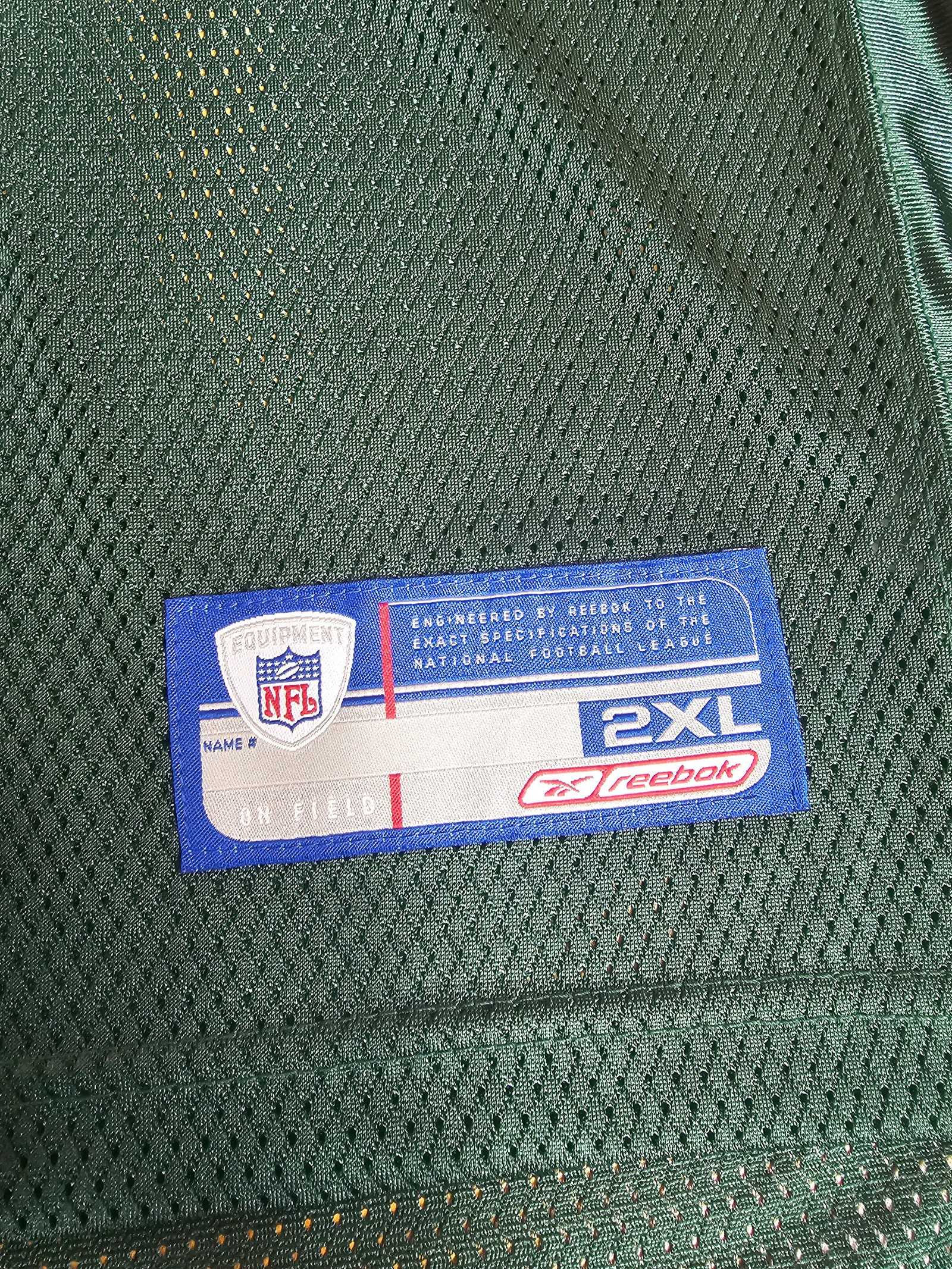 VTG Reebok Brett Favre Green Bay Packers NFL Equipment Football Jersey 2XL image 2
