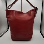Coach Red Leather Hobo Shoulder Bag Women