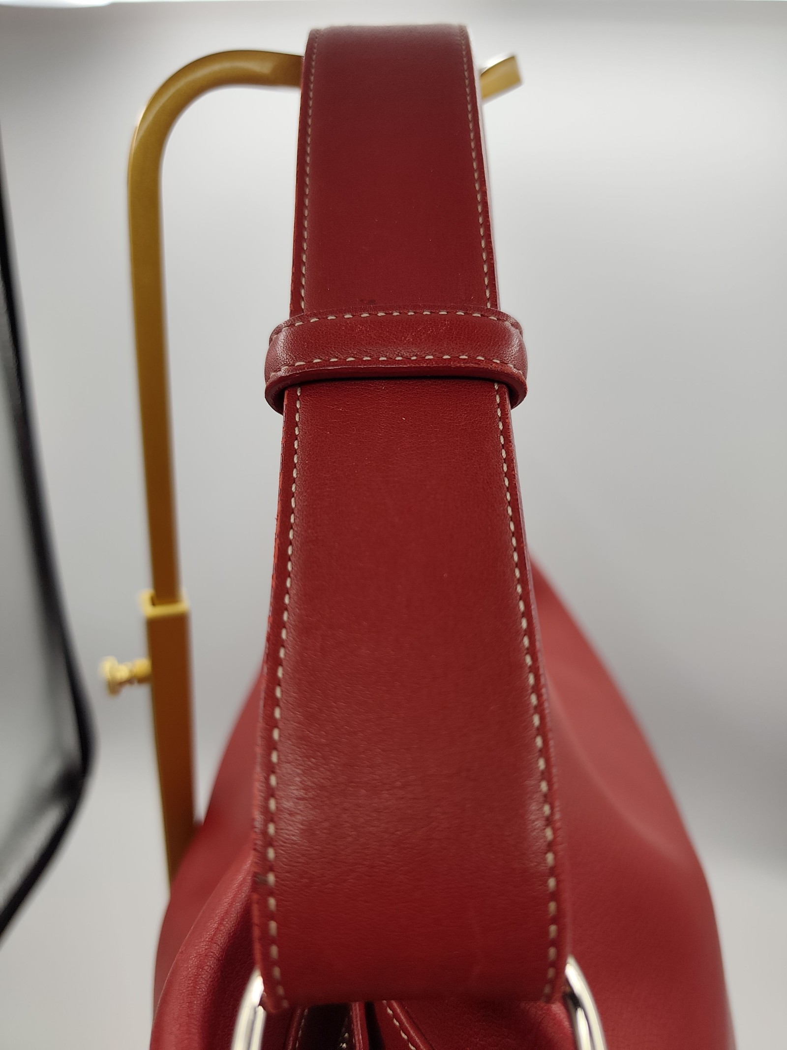 Coach Red Leather Hobo Shoulder Bag Women image 5
