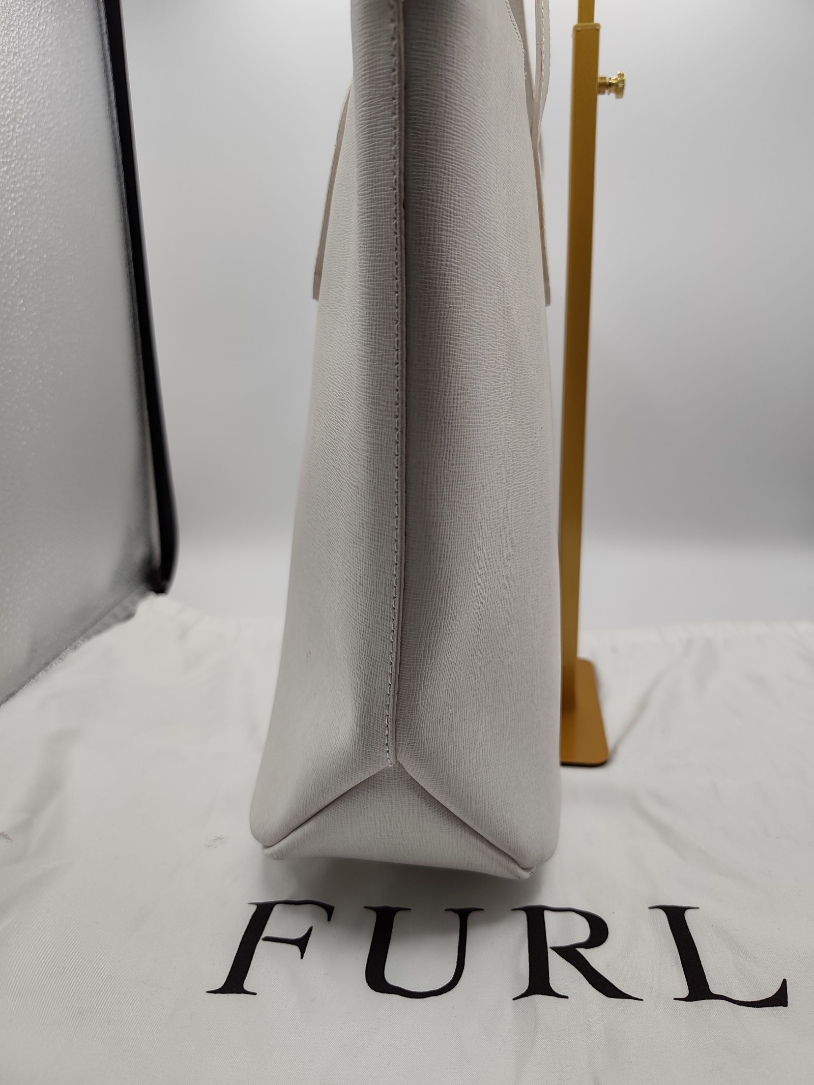 Furla White Saffiano Leather Tote Bag Women image 4