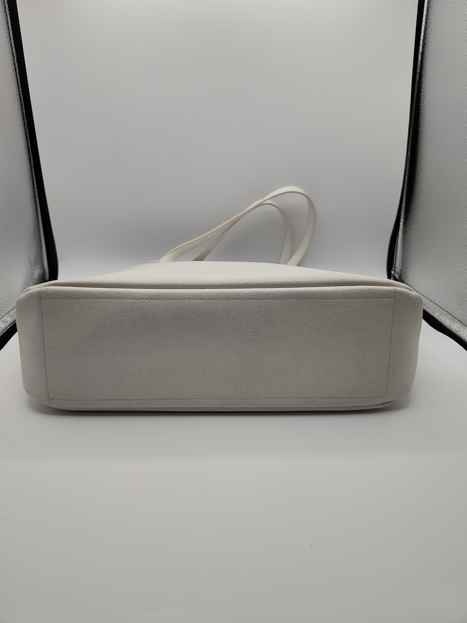 Furla White Saffiano Leather Tote Bag Women image 7