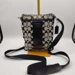 Coach Black & Beige Signature Crossbody Bag Other