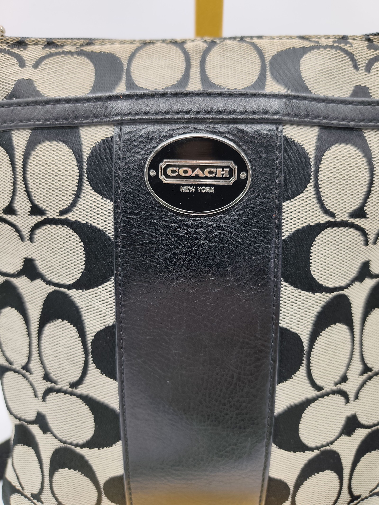 Coach Black & Beige Signature Crossbody Bag Other image 2