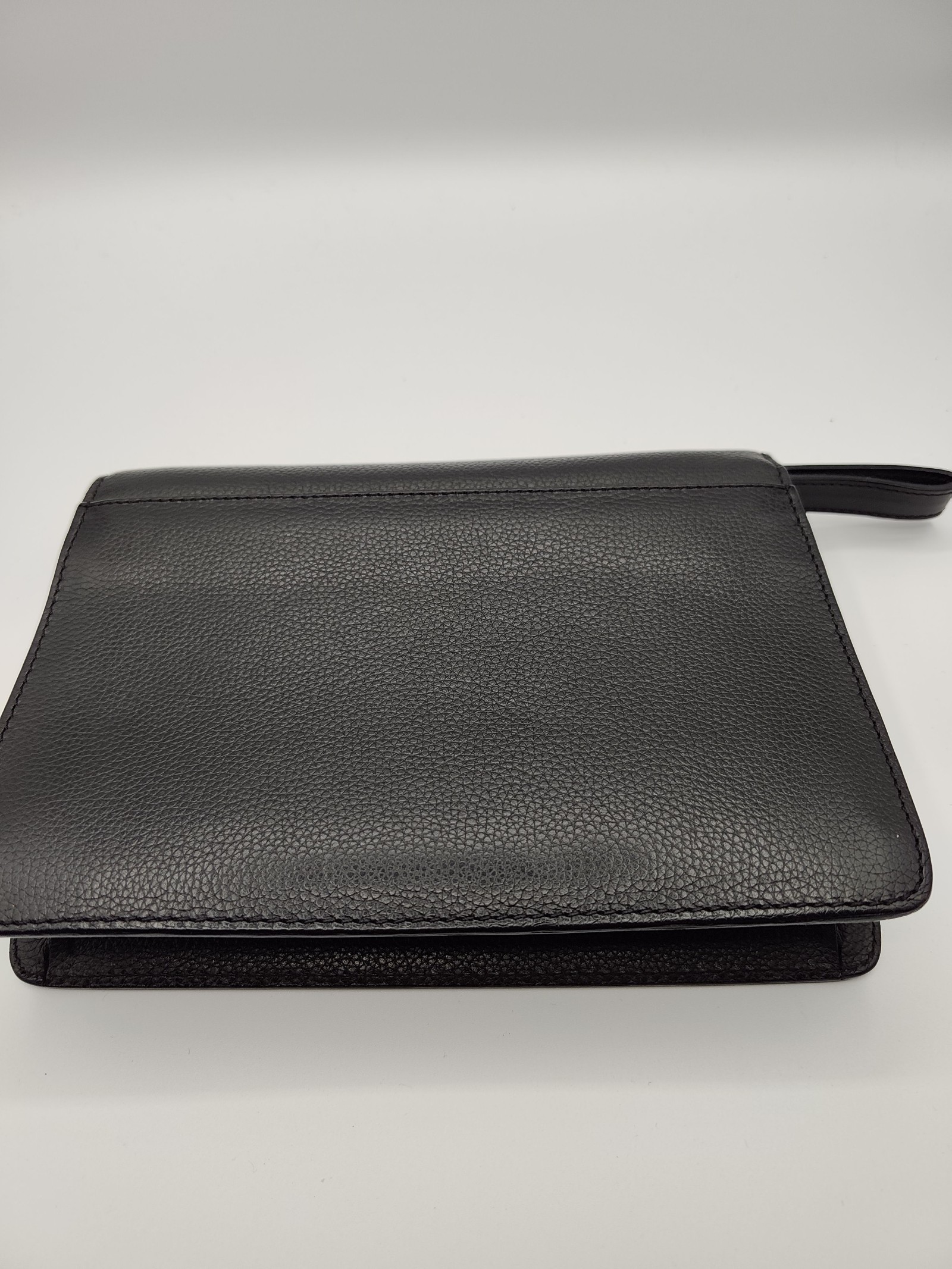Bally Black Leather Wristlet Bag Gold Lock Other image 6