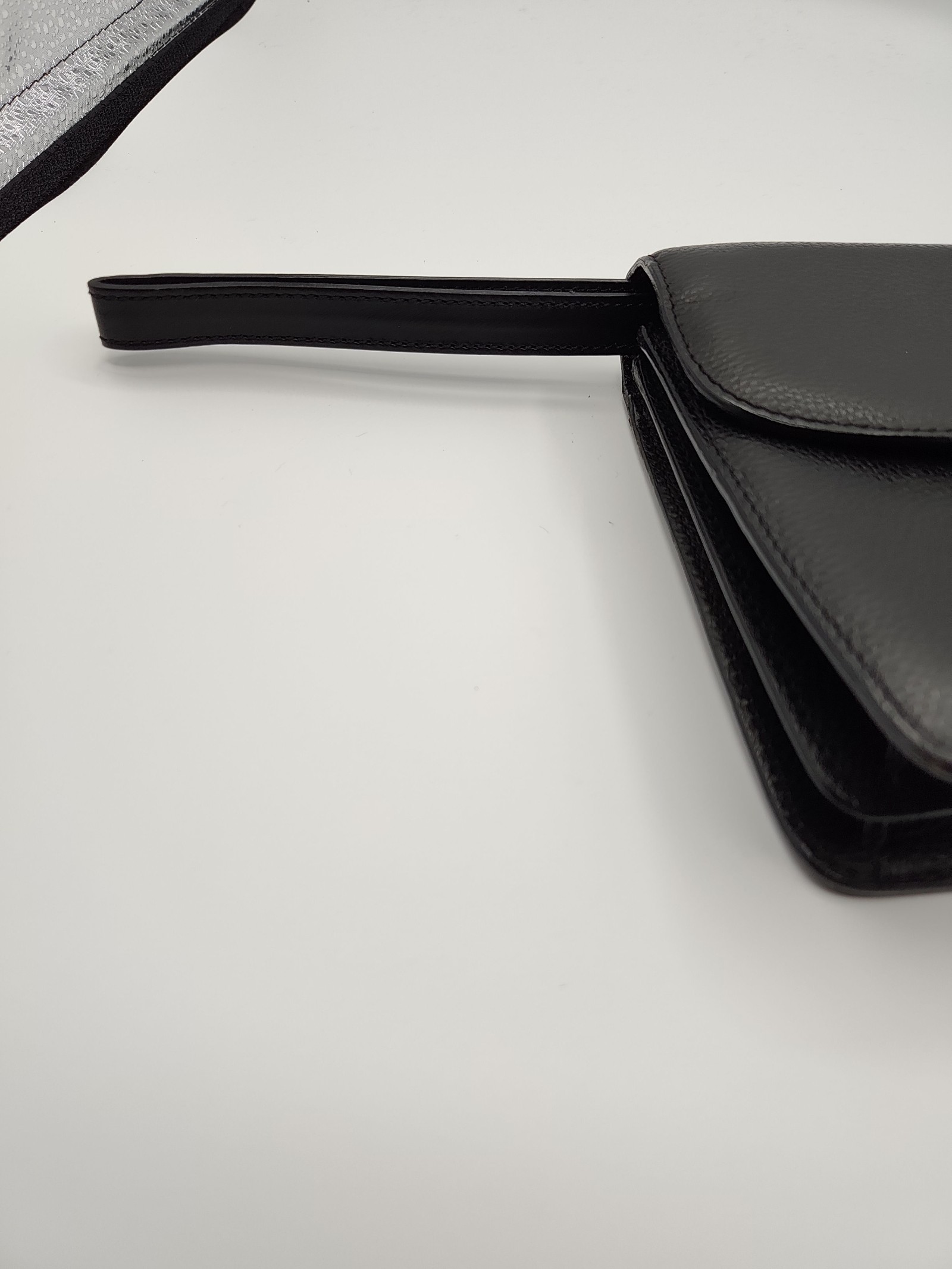 Bally Black Leather Wristlet Bag Gold Lock Other image 8