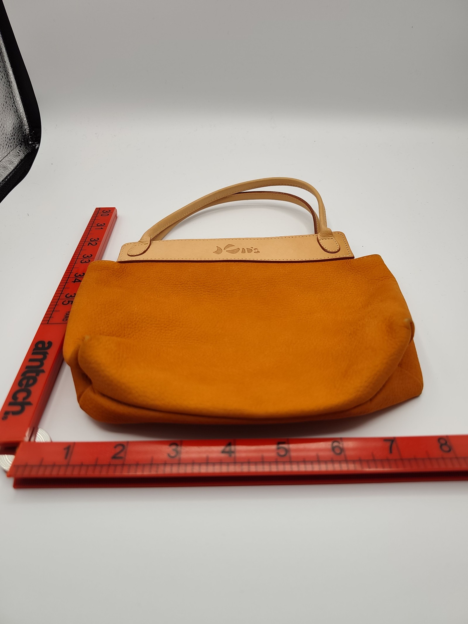 Kitamura Orange & Beige Leather Tote Bag small kids size image 10