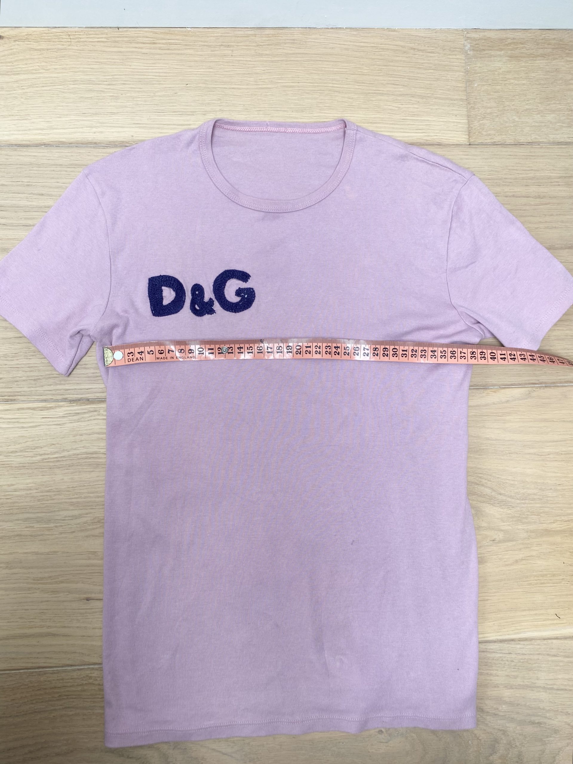 Y2K Dolce & Gabbana Pink & Navy Logo T-Shirt Medium image 3