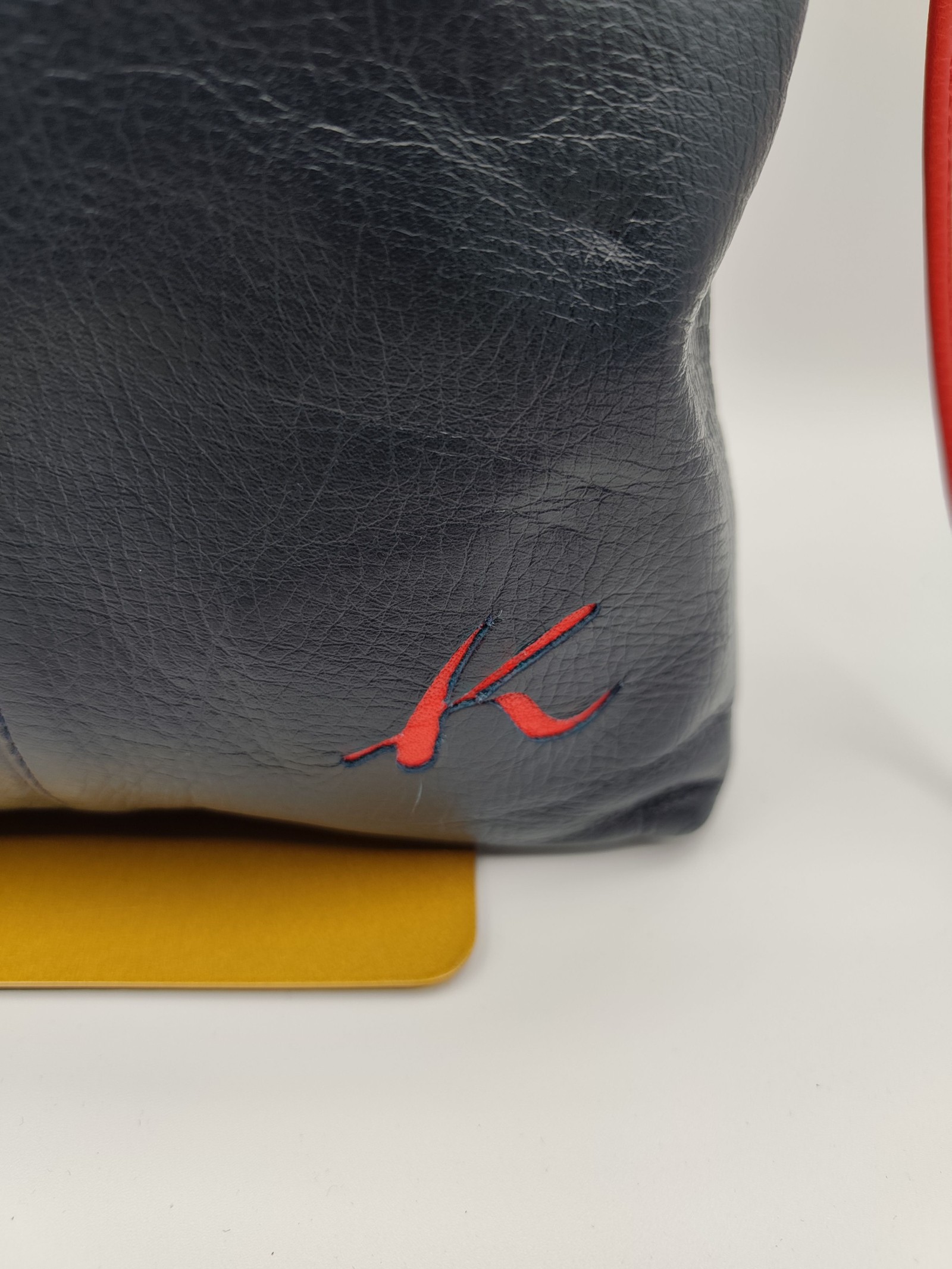 Kitamura Navy & Red Leather Crossbody Bag Other image 2