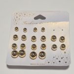 Costume Gold Tone Fashion Stud Earrings Set. B3