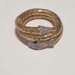 Costume Gold & Rhinestone Snake Bracelet. B3