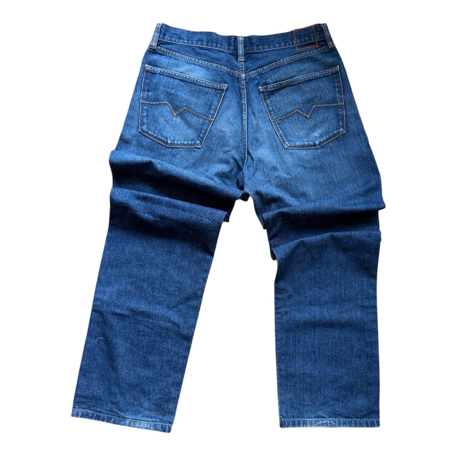 Hugo Boss Blue Denim Jeans 36 Waist Authentic Logo Button image 2