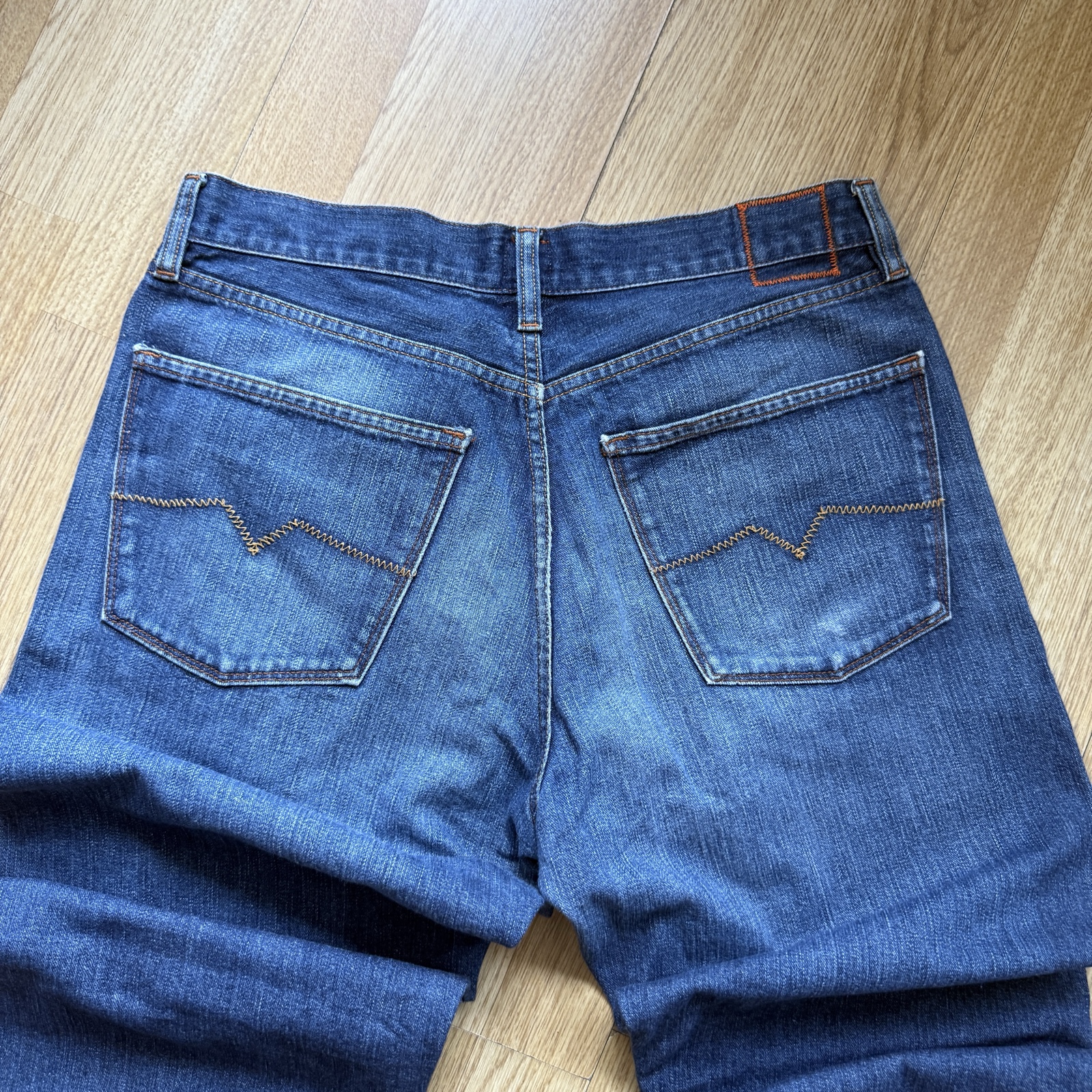 Hugo Boss Blue Denim Jeans 36 Waist Authentic Logo Button image 7
