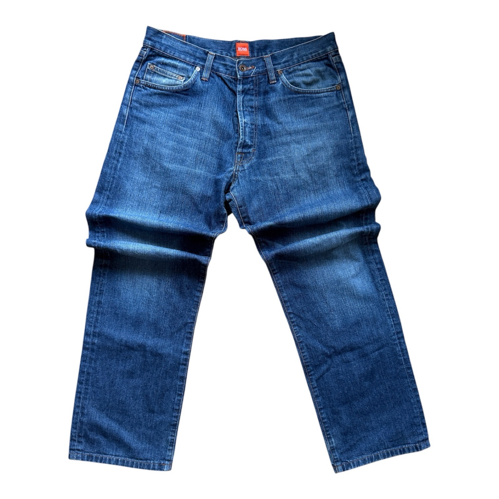 HUGO BOSS Mens Jeans W34 L34 Blue 100% Cotton Straight Leg image 2