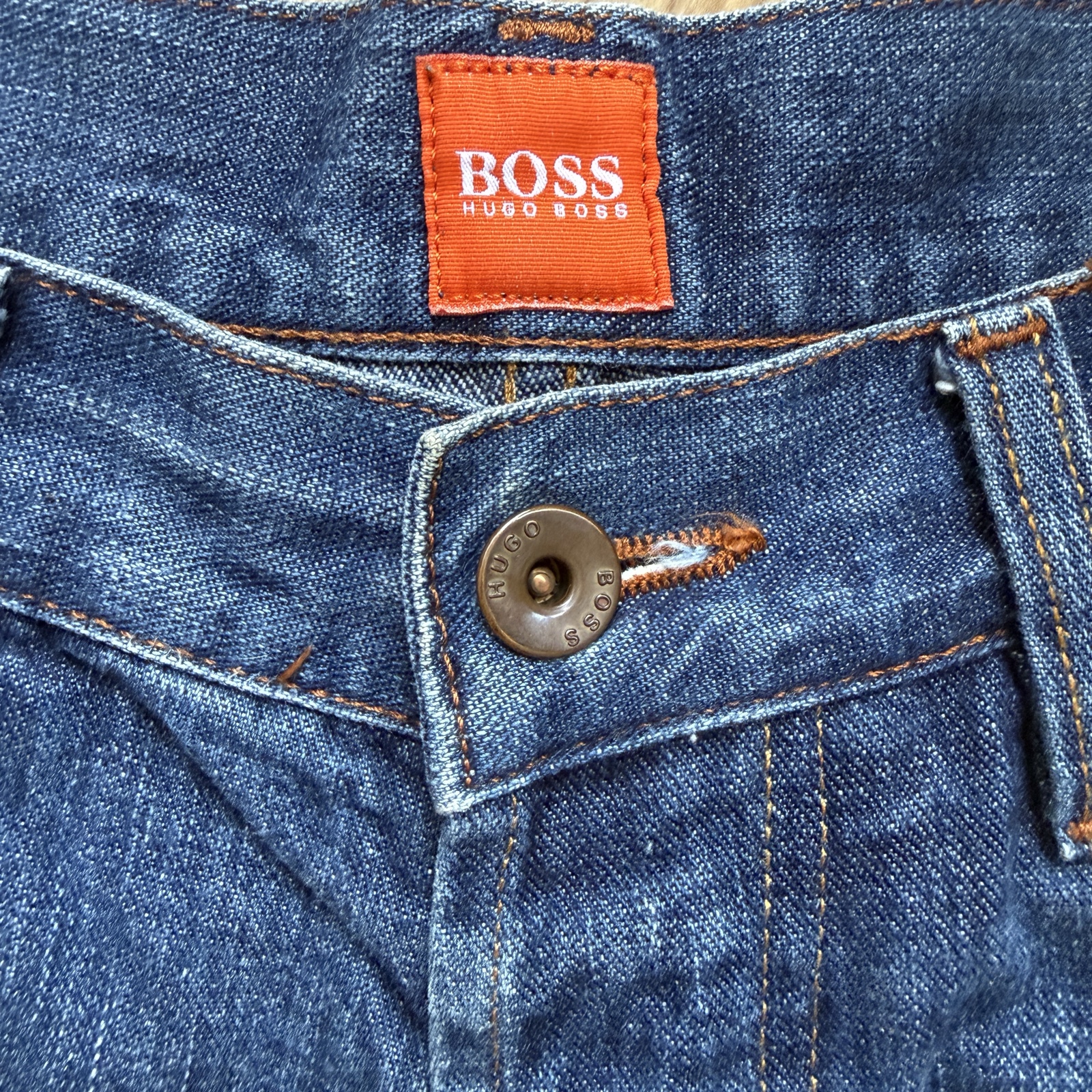 HUGO BOSS Mens Jeans W34 L34 Blue 100% Cotton Straight Leg image 3