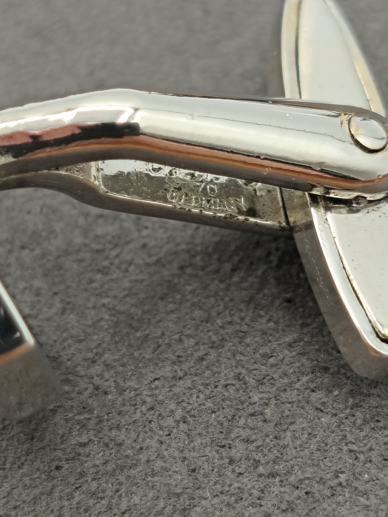Christian Dior Silver Tone Logo Vintage Cufflinks image 7