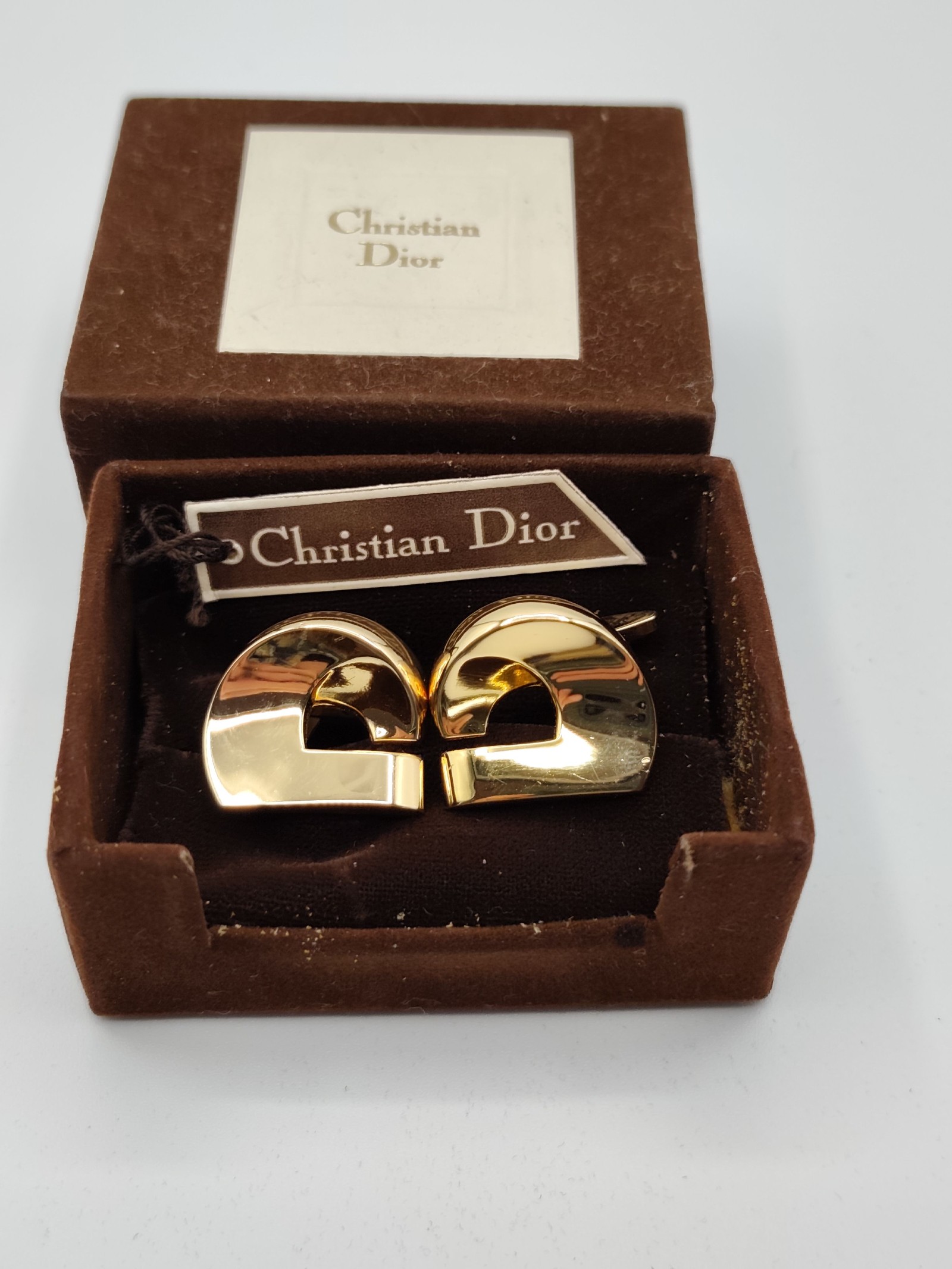 Christian Dior Gold Tone cufflinks Vintage image 2