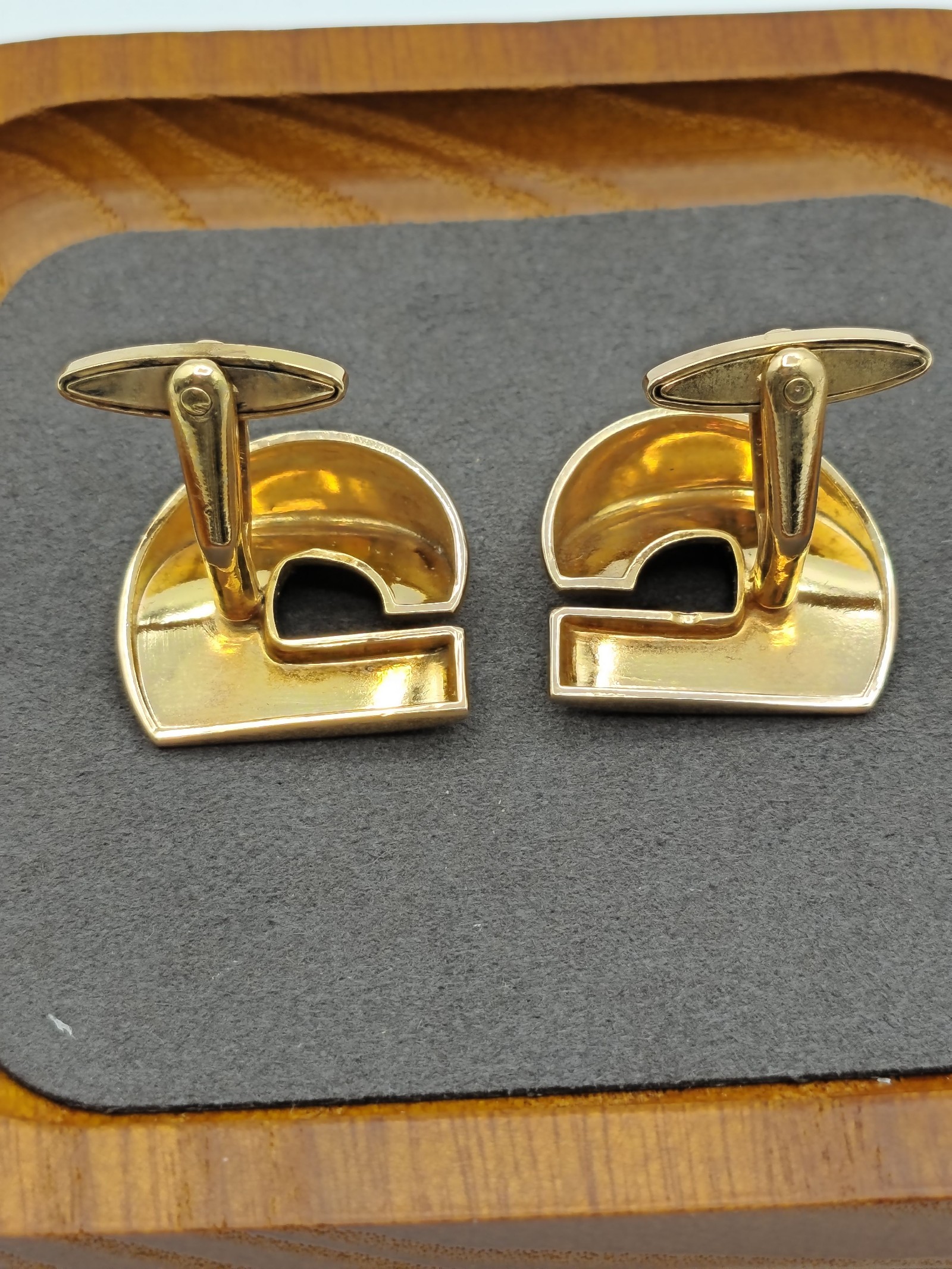 Christian Dior Gold Tone cufflinks Vintage image 6