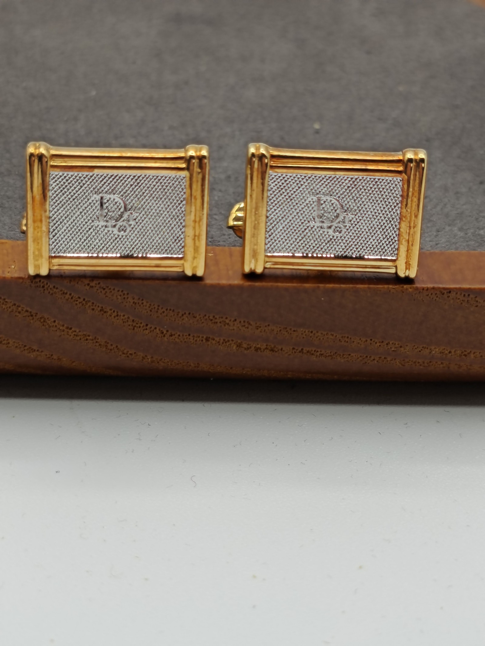 Christian Dior Gold & Silver Tone Cufflinks & Tie Clip Set Other image 4
