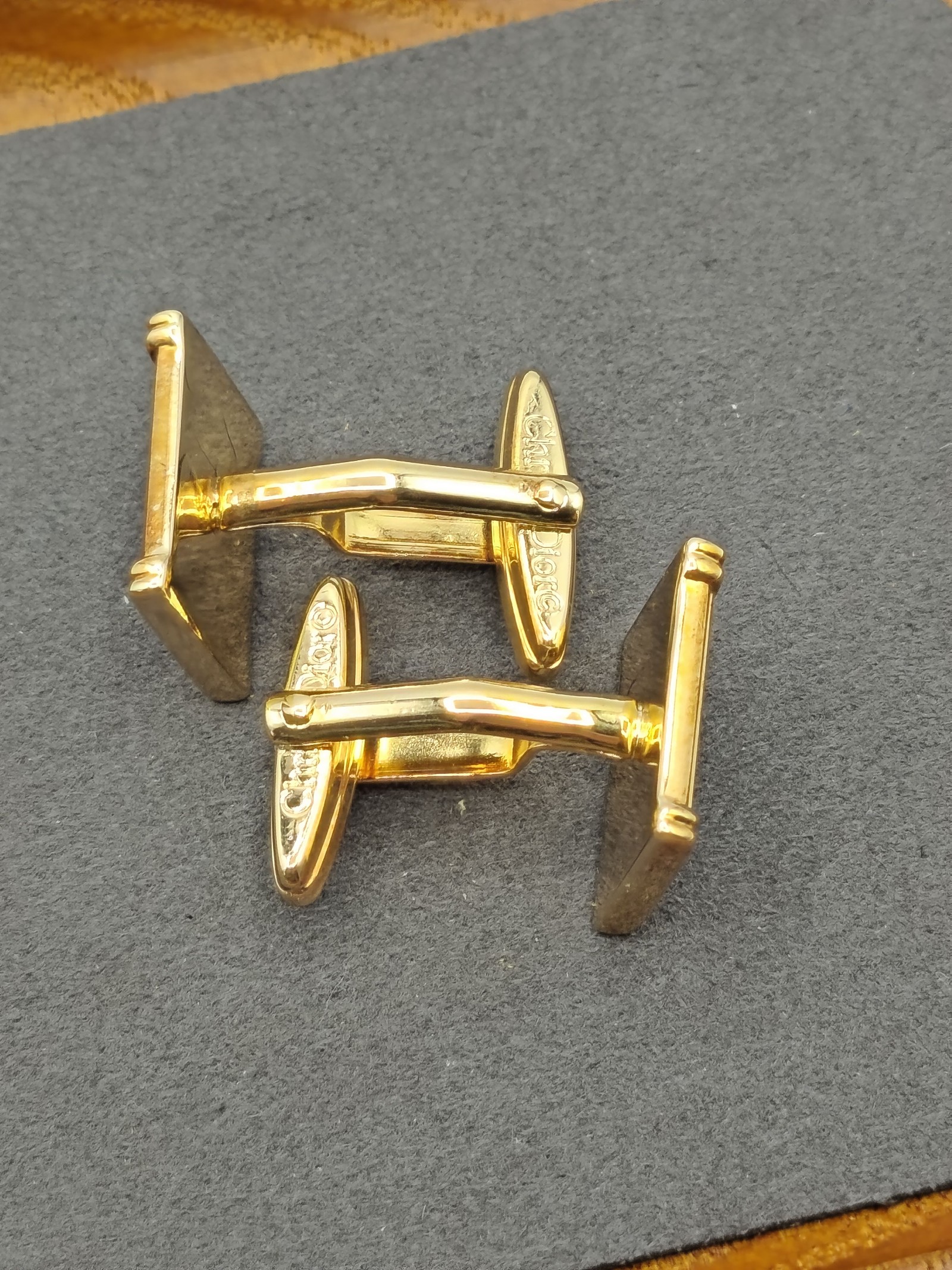 Christian Dior Gold & Silver Tone Cufflinks & Tie Clip Set Other image 8