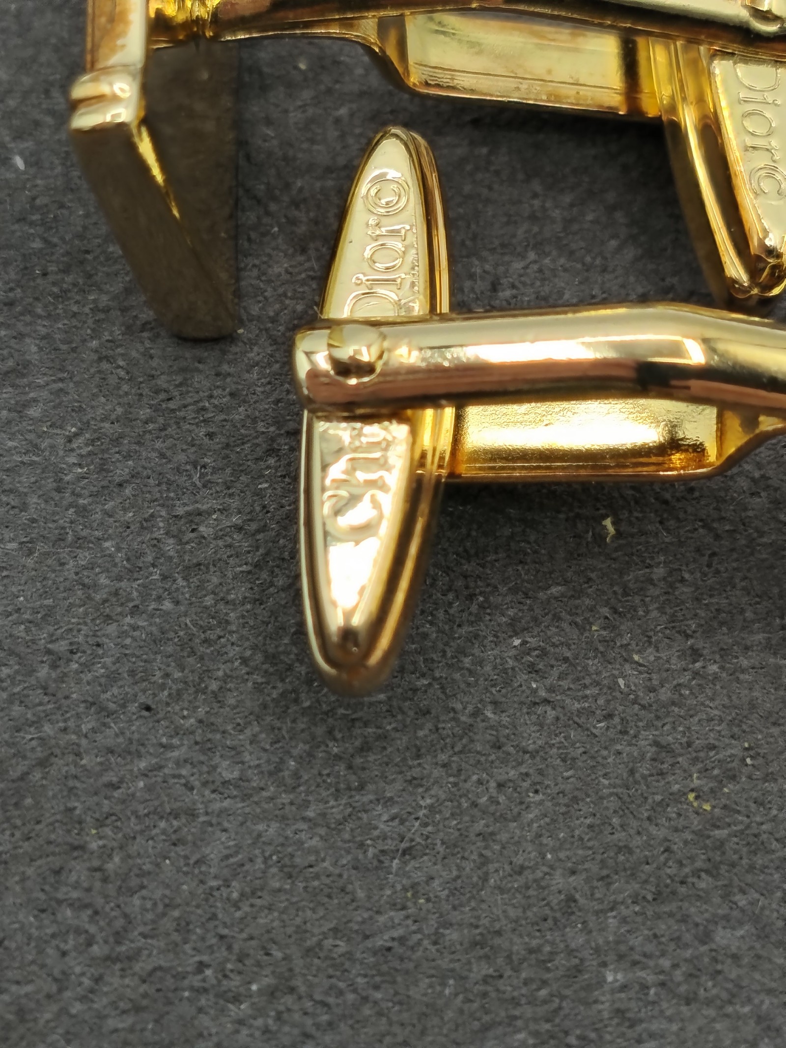 Christian Dior Gold & Silver Tone Cufflinks & Tie Clip Set Other image 9