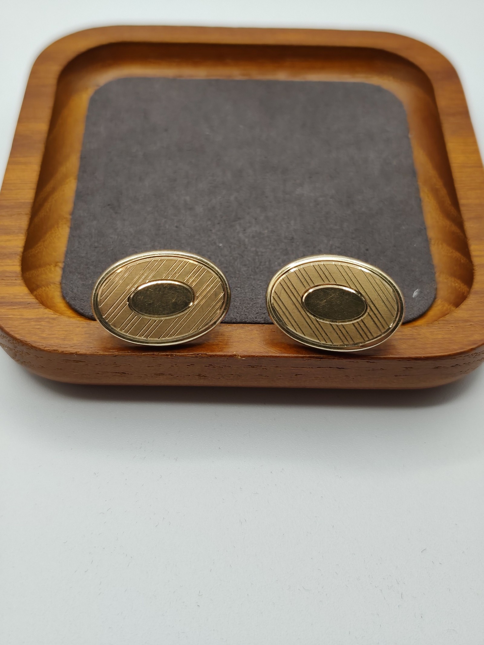 Anson Gold Tone 12K GF Cufflink & Tie Clip Set Vintage Men image 5