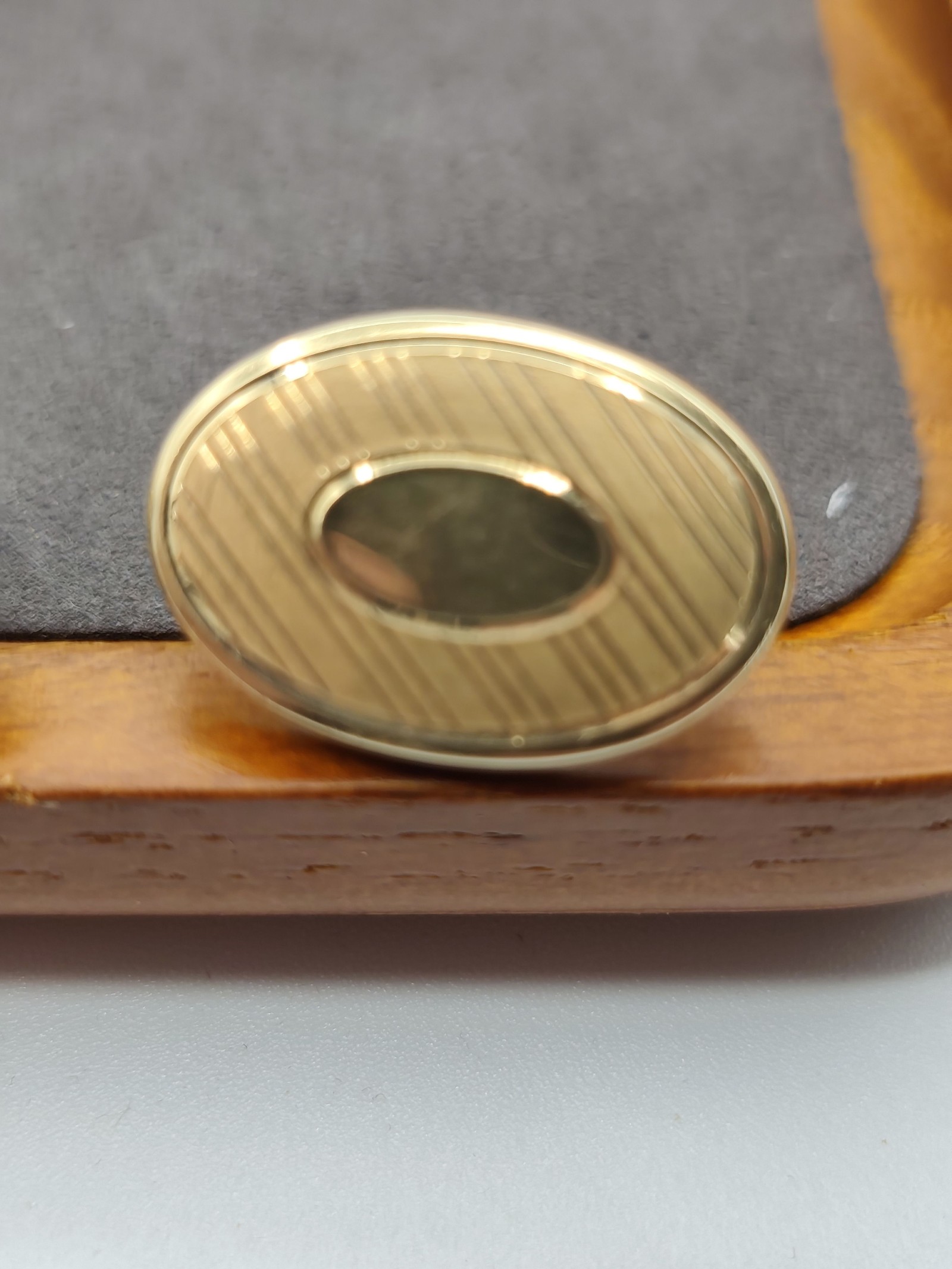 Anson Gold Tone 12K GF Cufflink & Tie Clip Set Vintage Men image 6