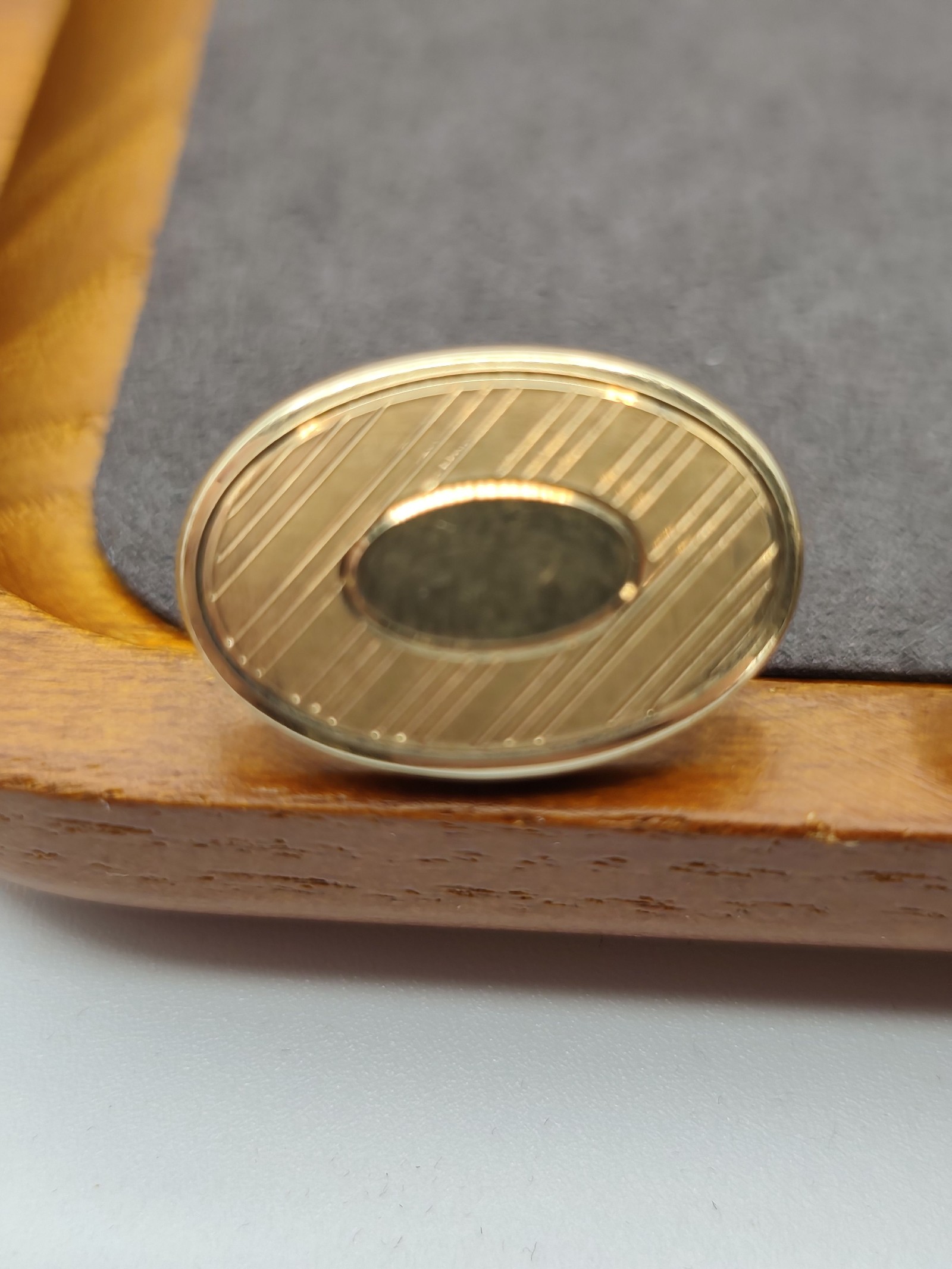 Anson Gold Tone 12K GF Cufflink & Tie Clip Set Vintage Men image 7