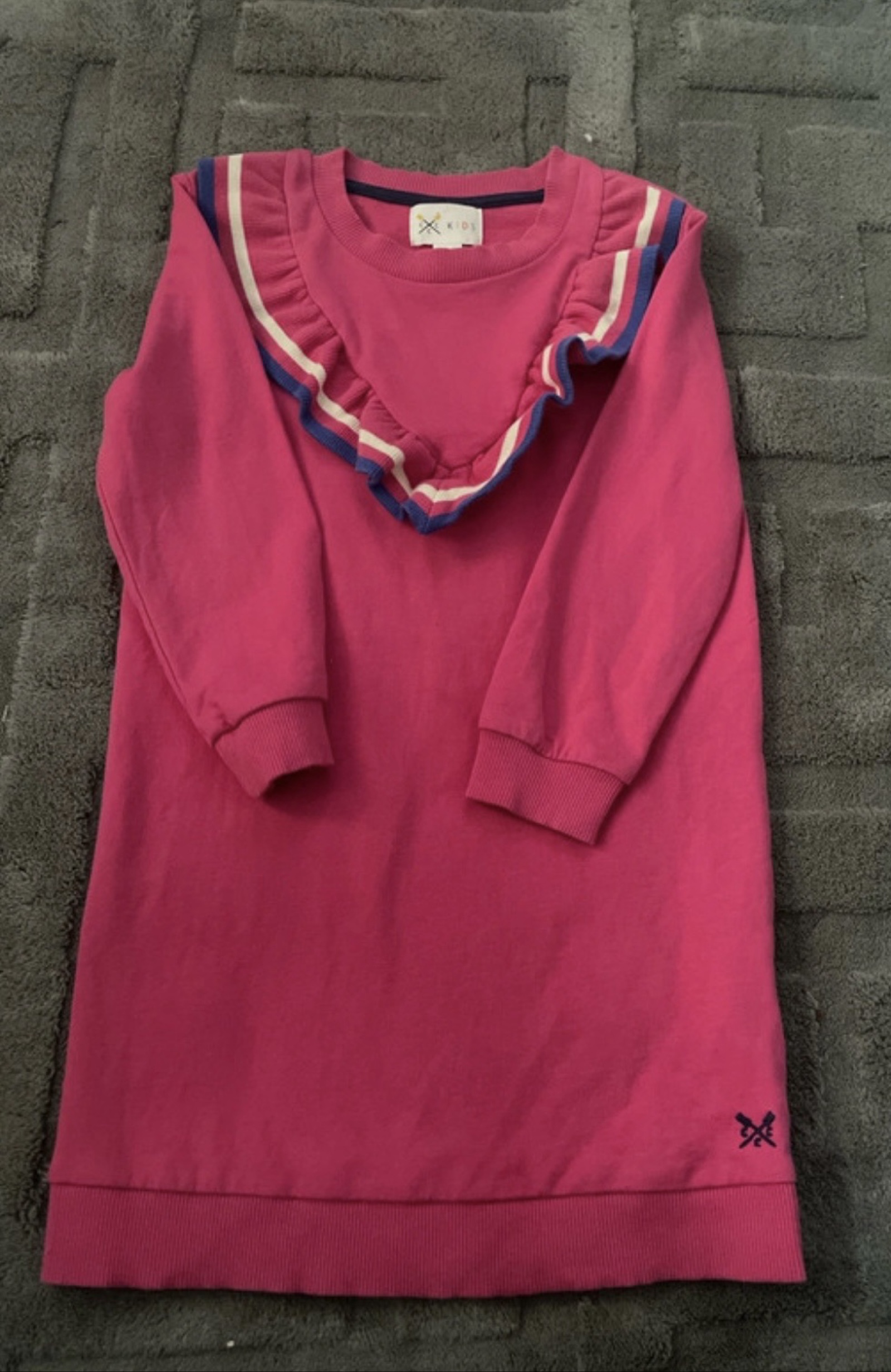 C&C Kids Pink Ruffle Sweatshirt Dress Age 5-6