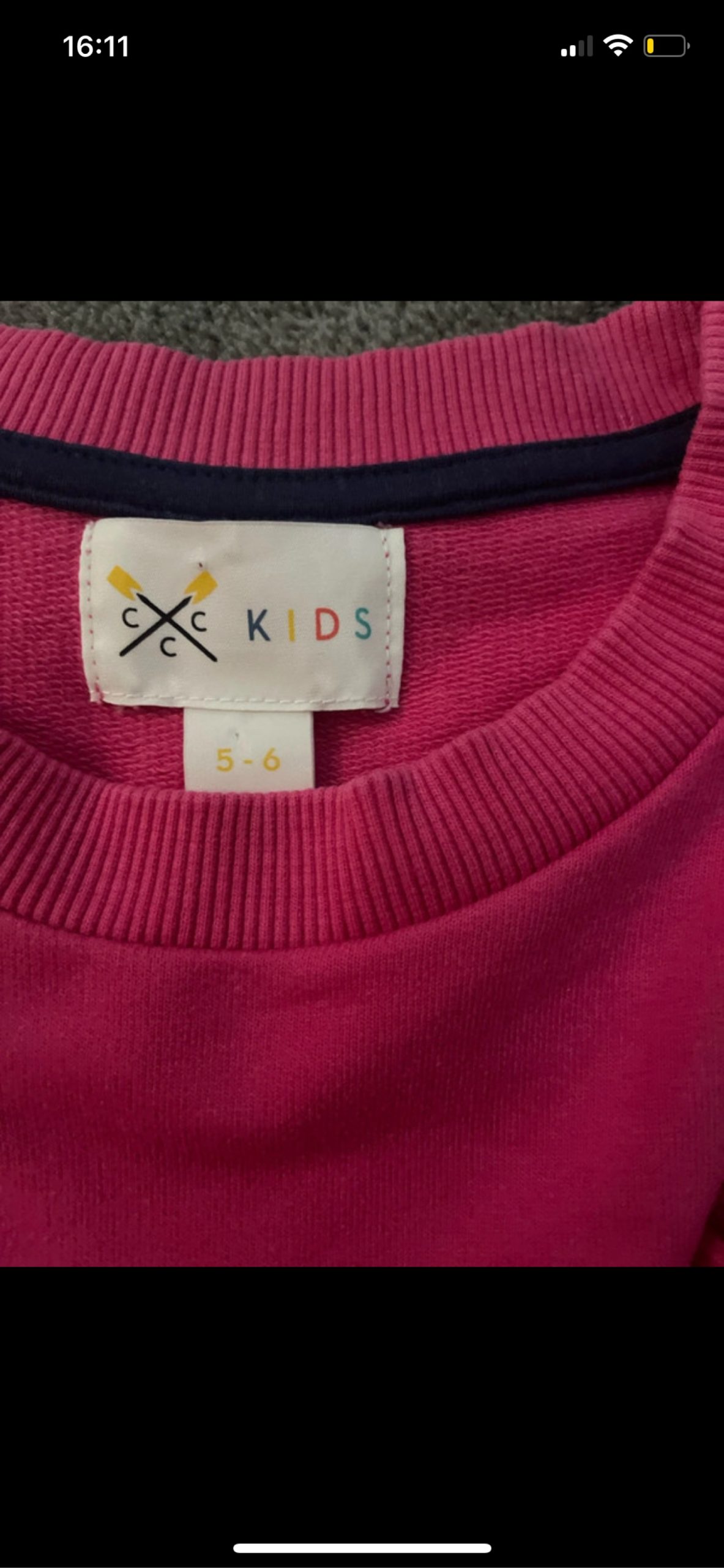 C&C Kids Pink Ruffle Sweatshirt Dress Age 5-6 image 4