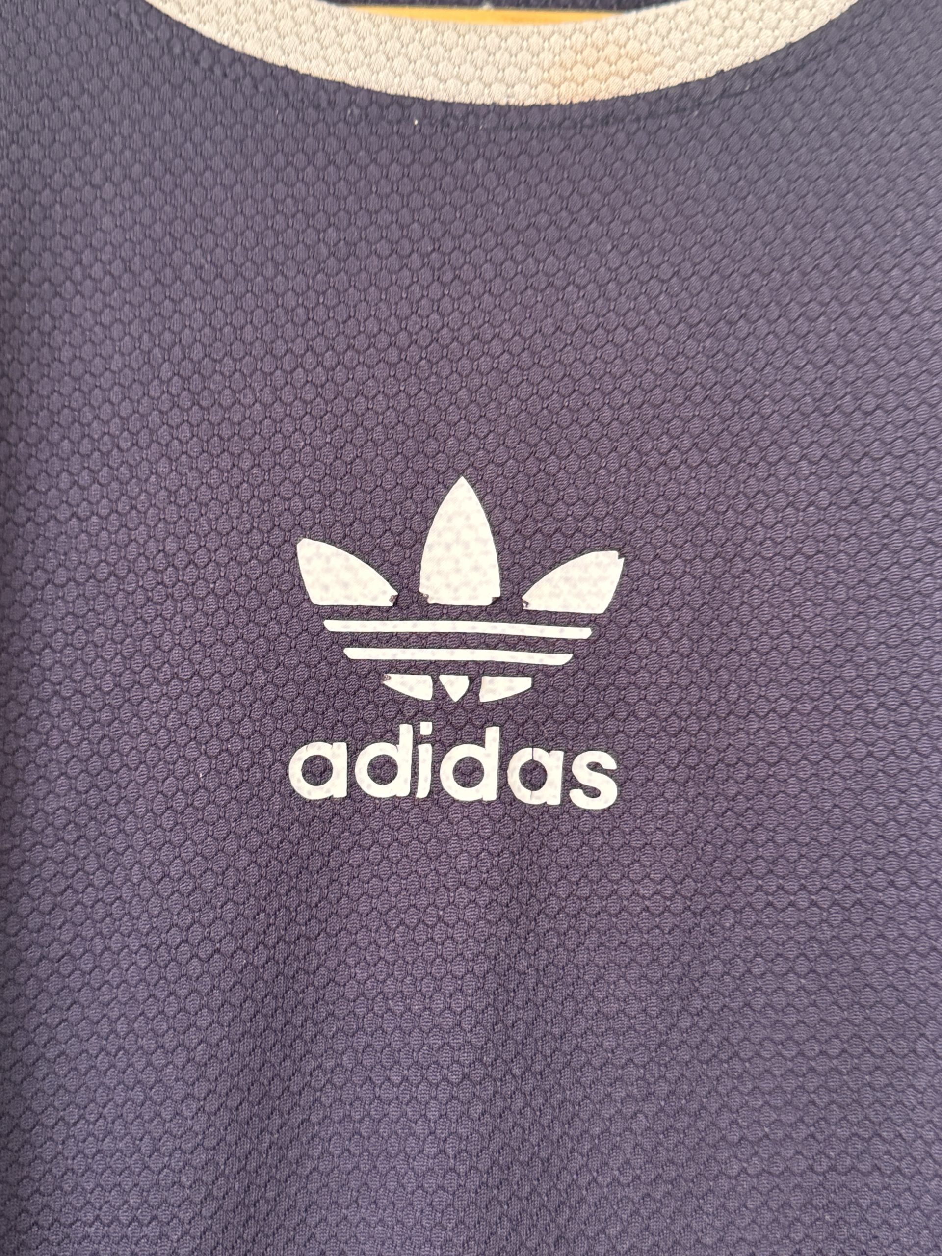 Adidas Navy & Grey T-Shirt Medium Honeycomb Texture - 2995 image 4