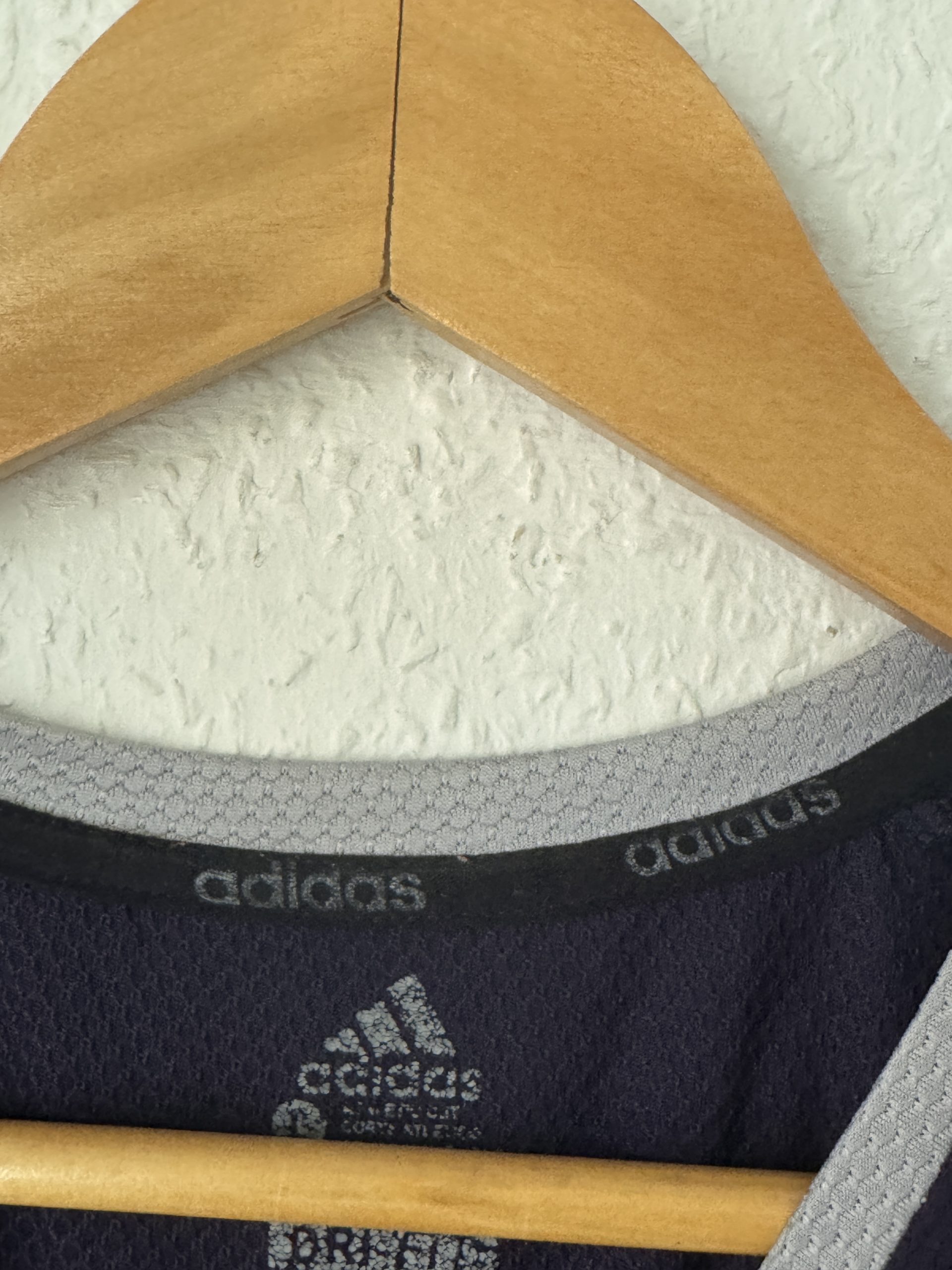 Adidas Navy & Grey T-Shirt Medium Honeycomb Texture - 2995 image 5