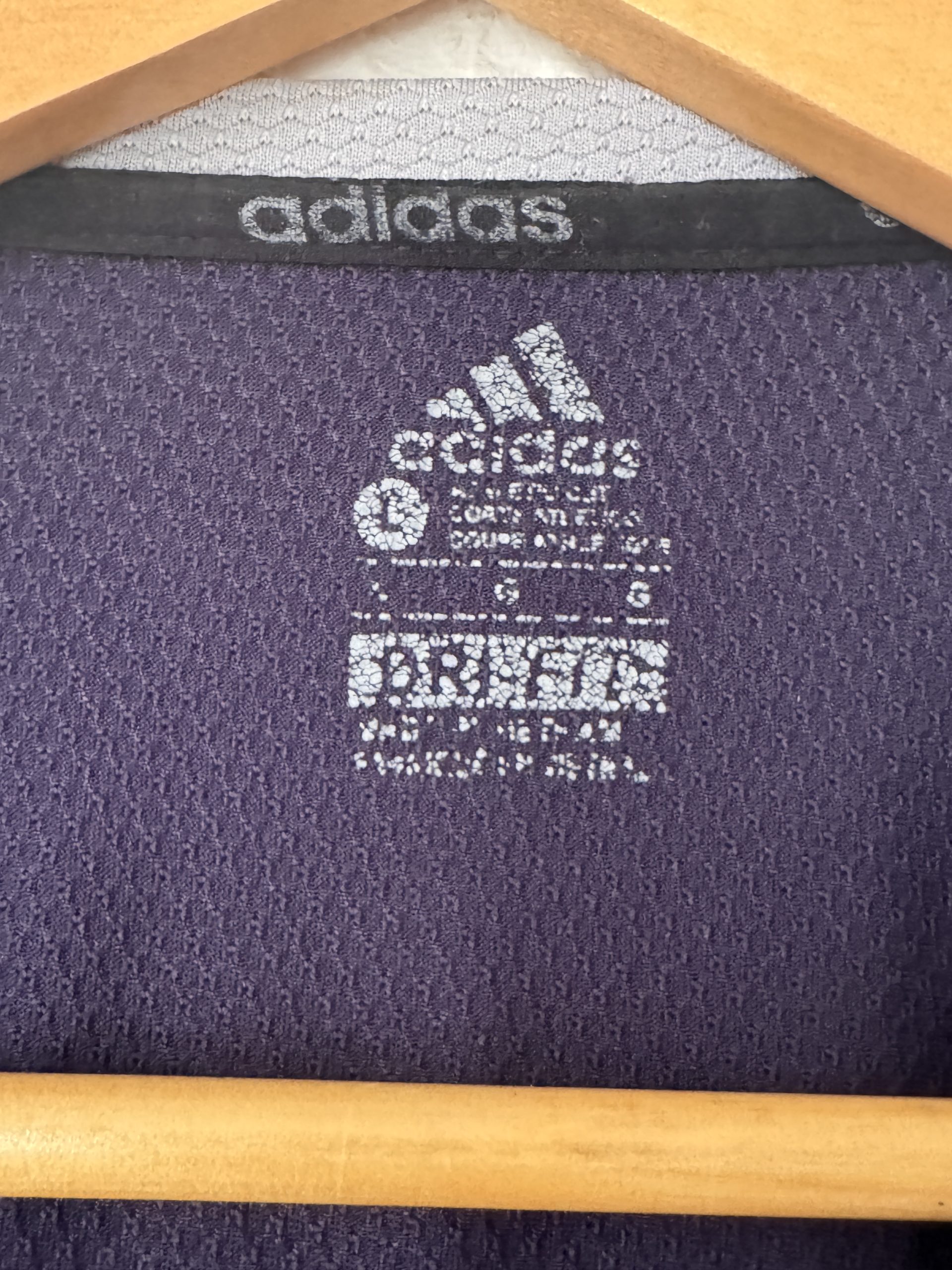 Adidas Navy & Grey T-Shirt Medium Honeycomb Texture - 2995 image 6