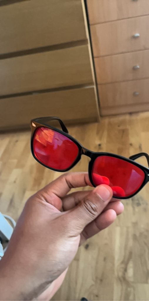 Black Frame Red Lens Sunglasses