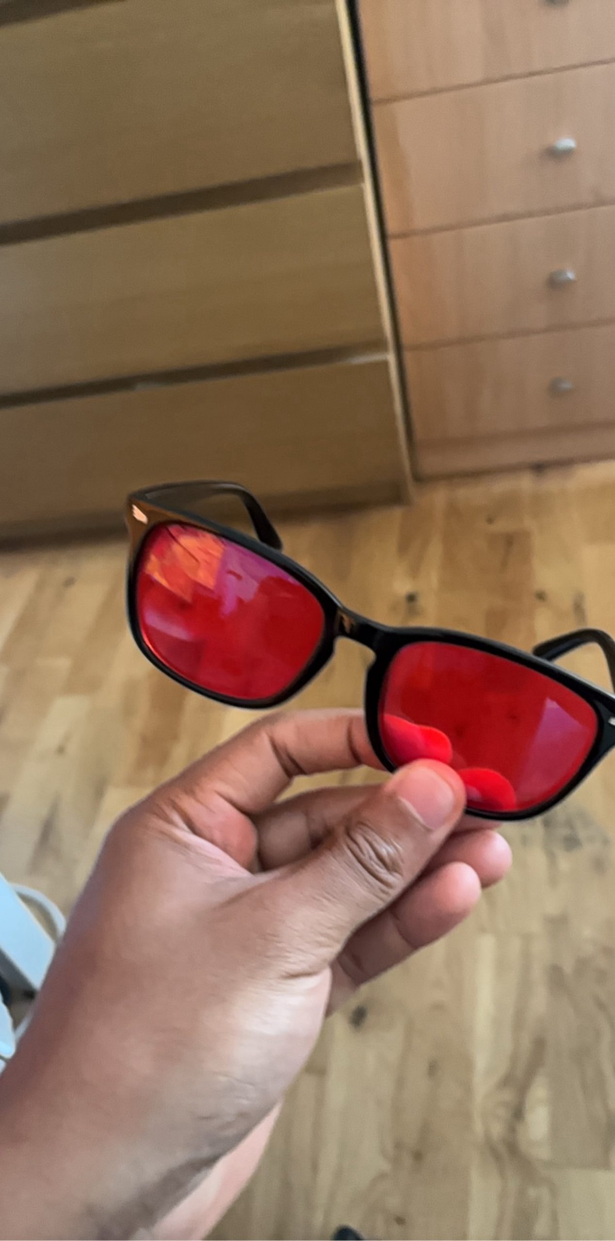 Black Frame Red Lens Sunglasses