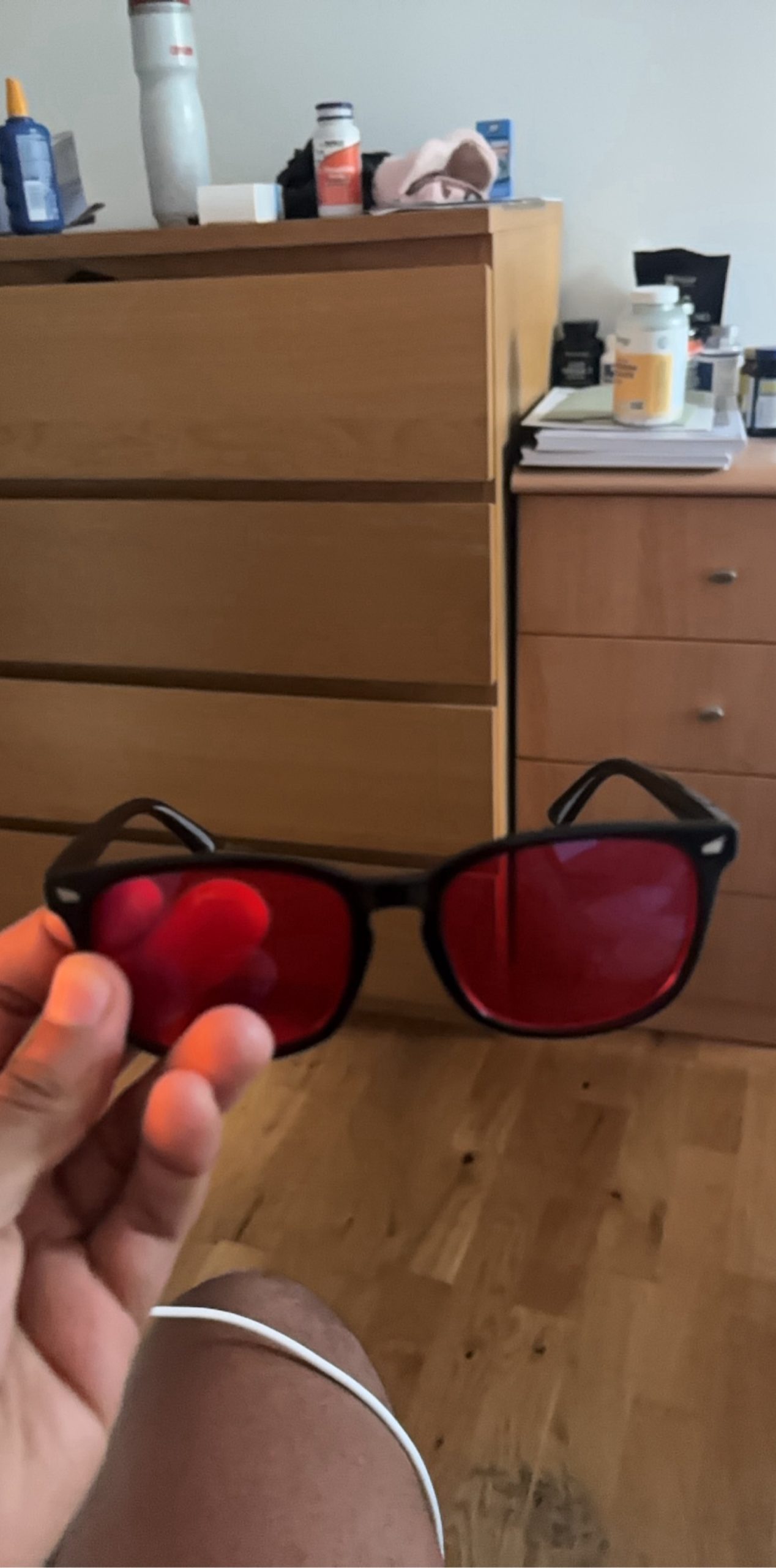Black Frame Red Lens Sunglasses