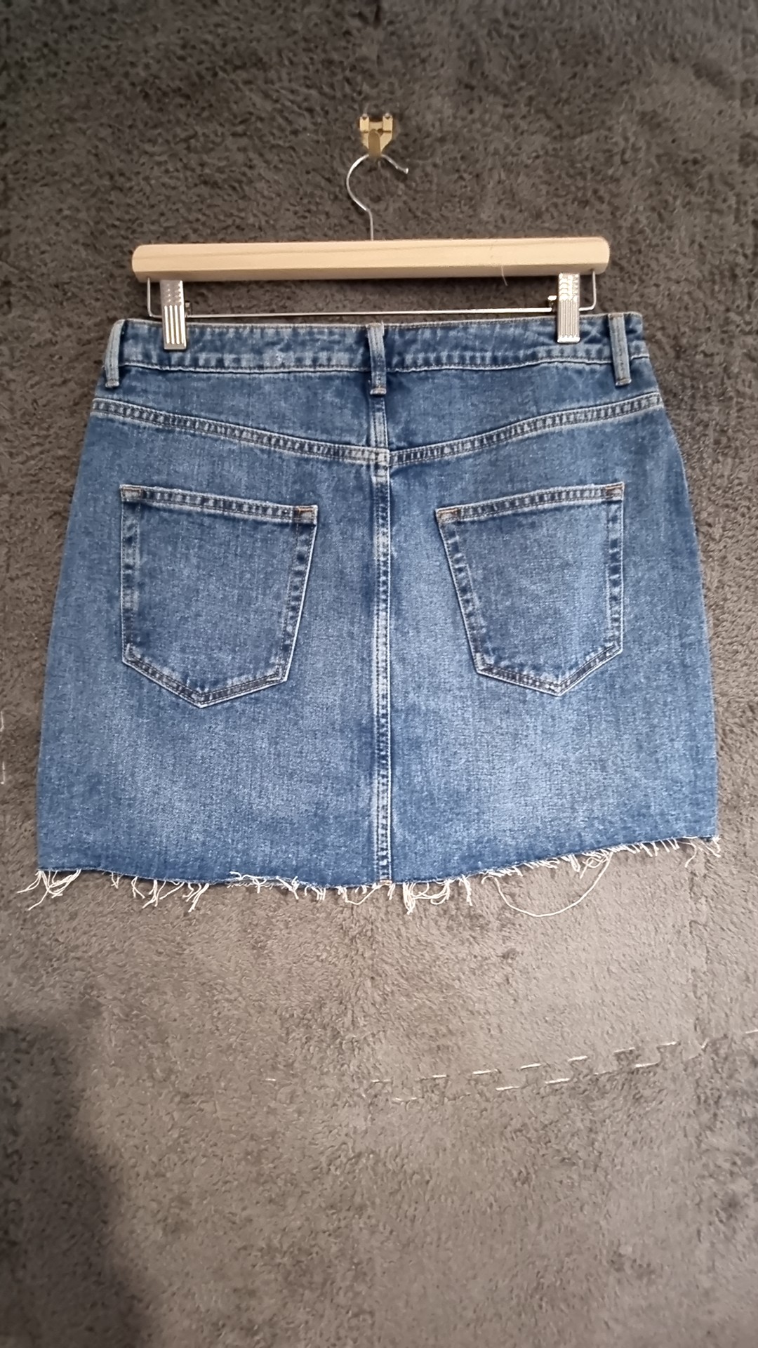 V by Very Blue Denim Mini Skirt Small 100% Cotton Made in Turkey image 4