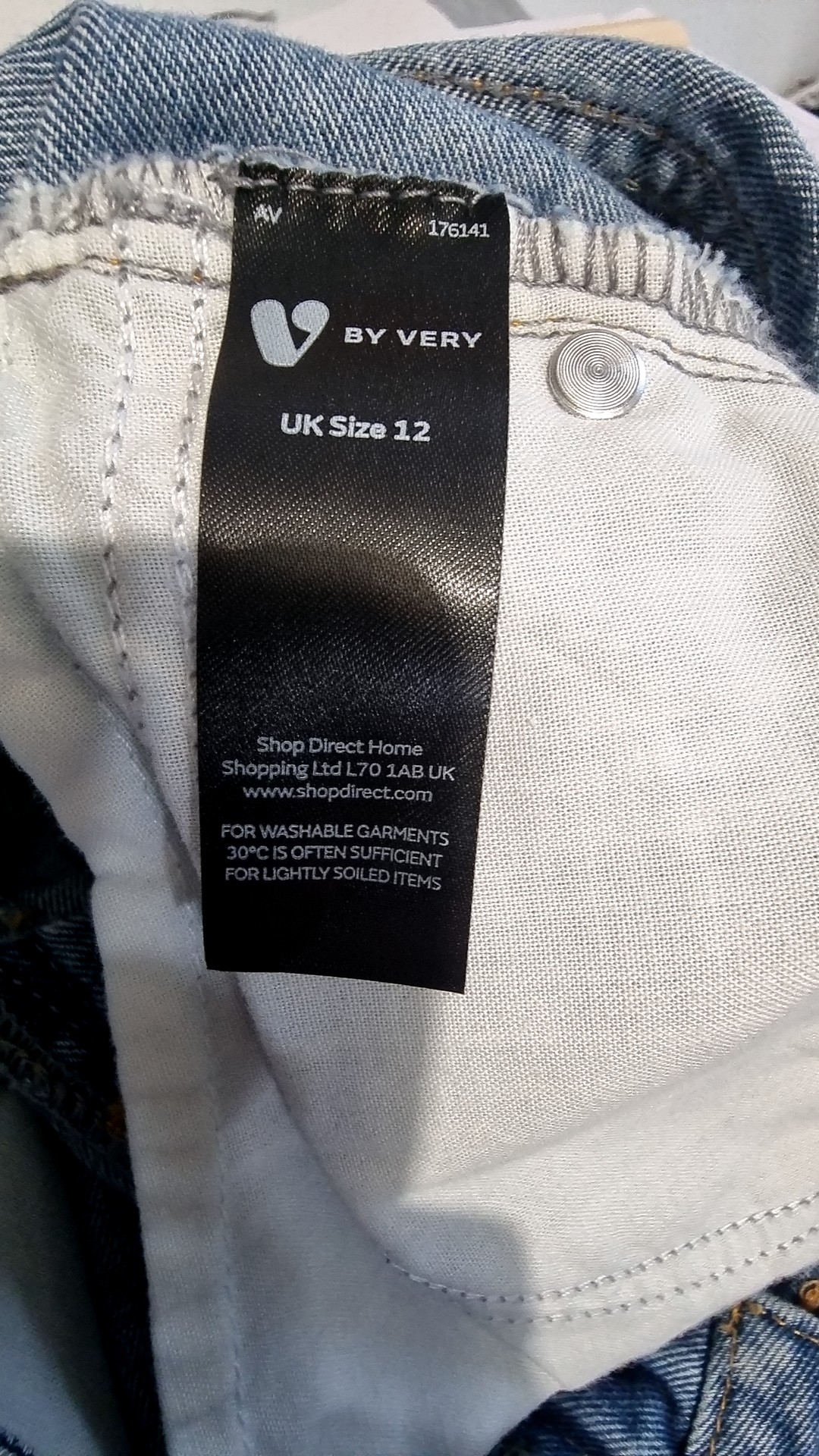 V by Very Blue Denim Mini Skirt Small 100% Cotton Made in Turkey image 6