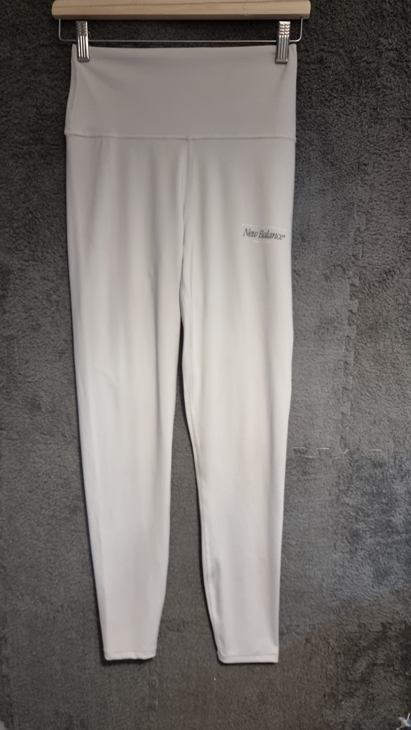 New Balance Women's NB Dry High Waisted Full length Light Grey Running Leggings Large Soft Fabric
