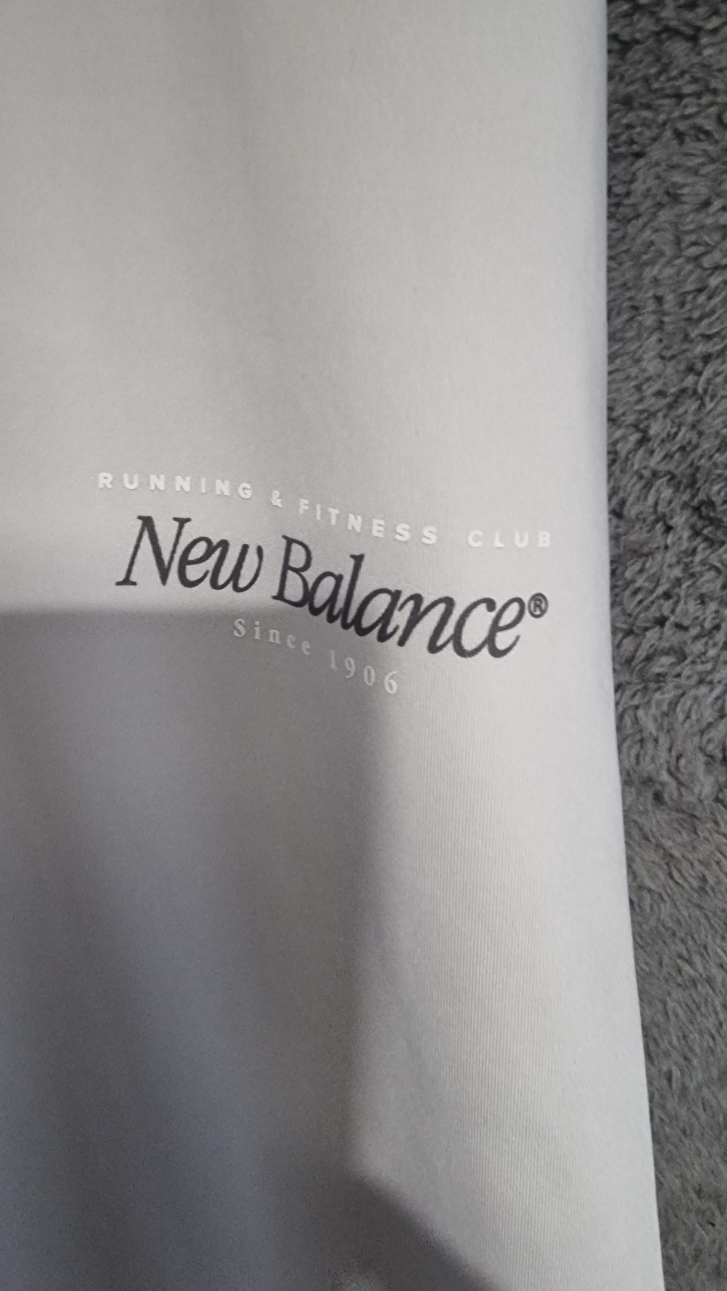 New Balance Women's NB Dry High Waisted Full length Light Grey Running Leggings Large Soft Fabric image 2