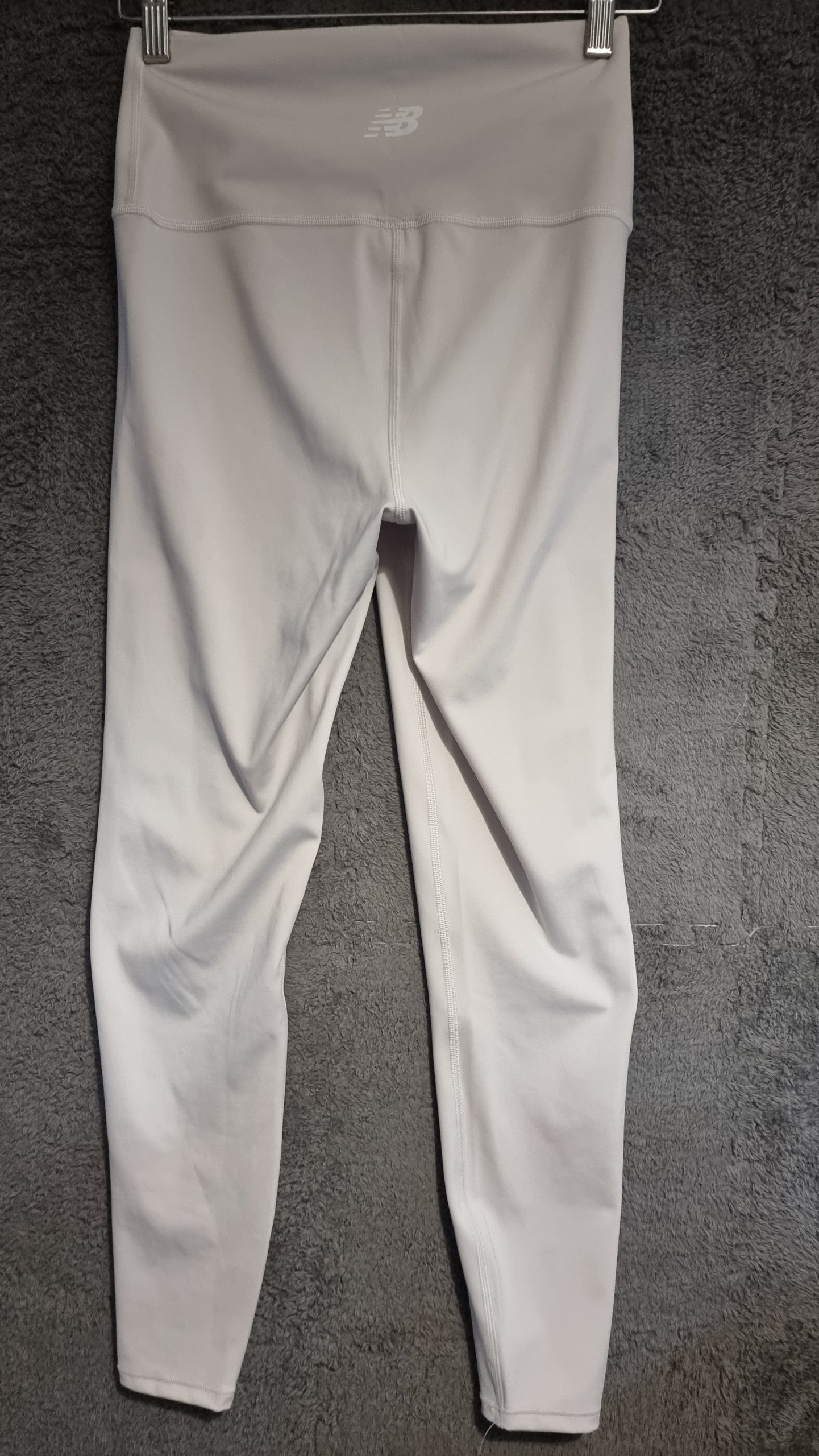 New Balance Women's NB Dry High Waisted Full length Light Grey Running Leggings Large Soft Fabric image 5