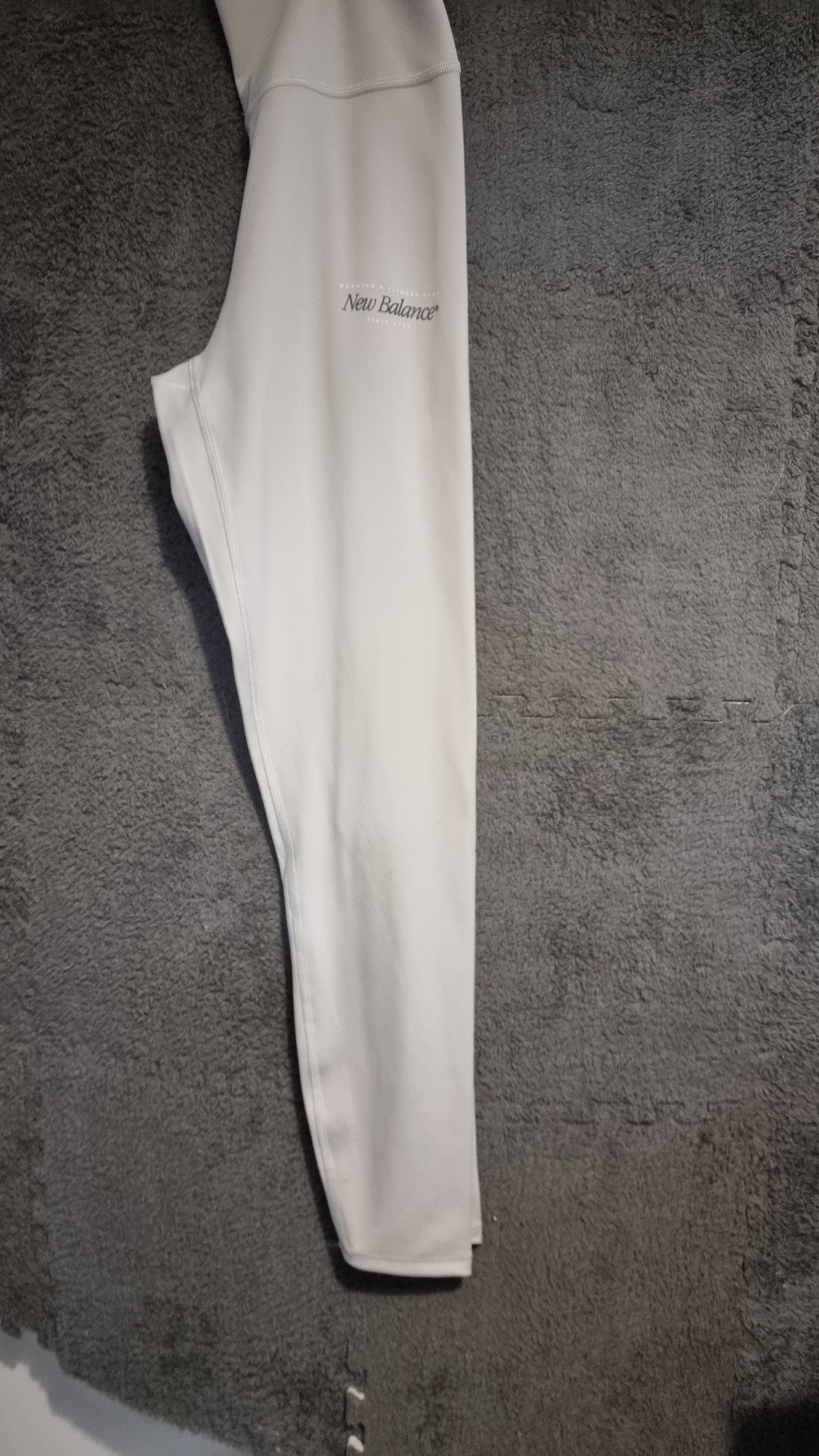 New Balance Women's NB Dry High Waisted Full length Light Grey Running Leggings Large Soft Fabric image 7