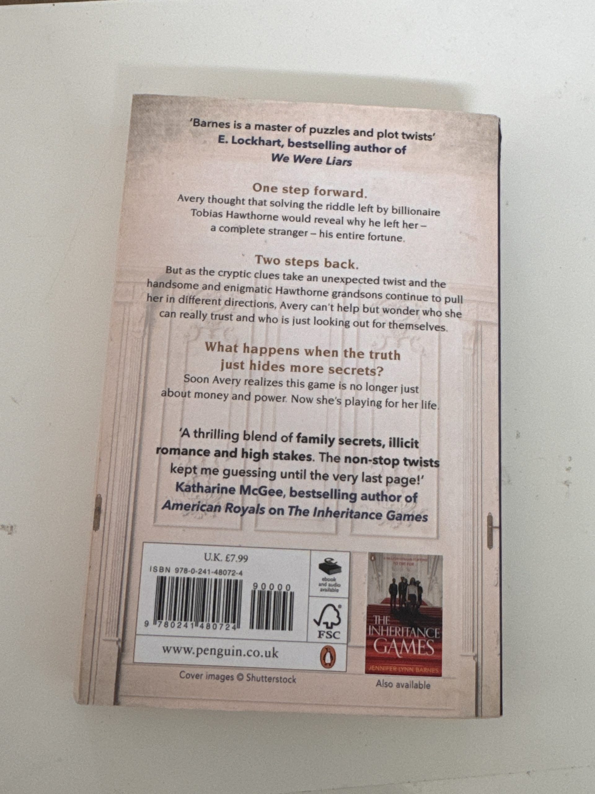 The Hawthorne Legacy by Jennifer Lynn Barnes Paperback Novel CD-A- 5 image 2