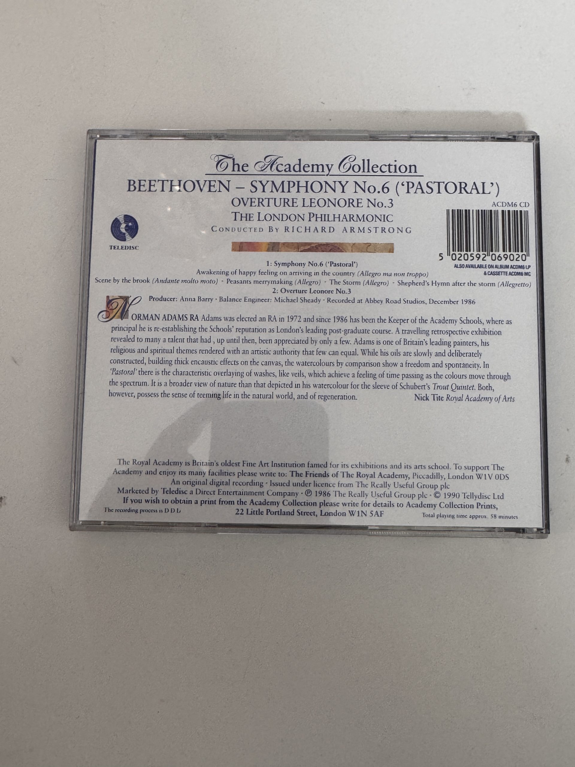 Beethoven Symphony No.6 & Overture No.3 Classical Music CD-A- 7 image 2