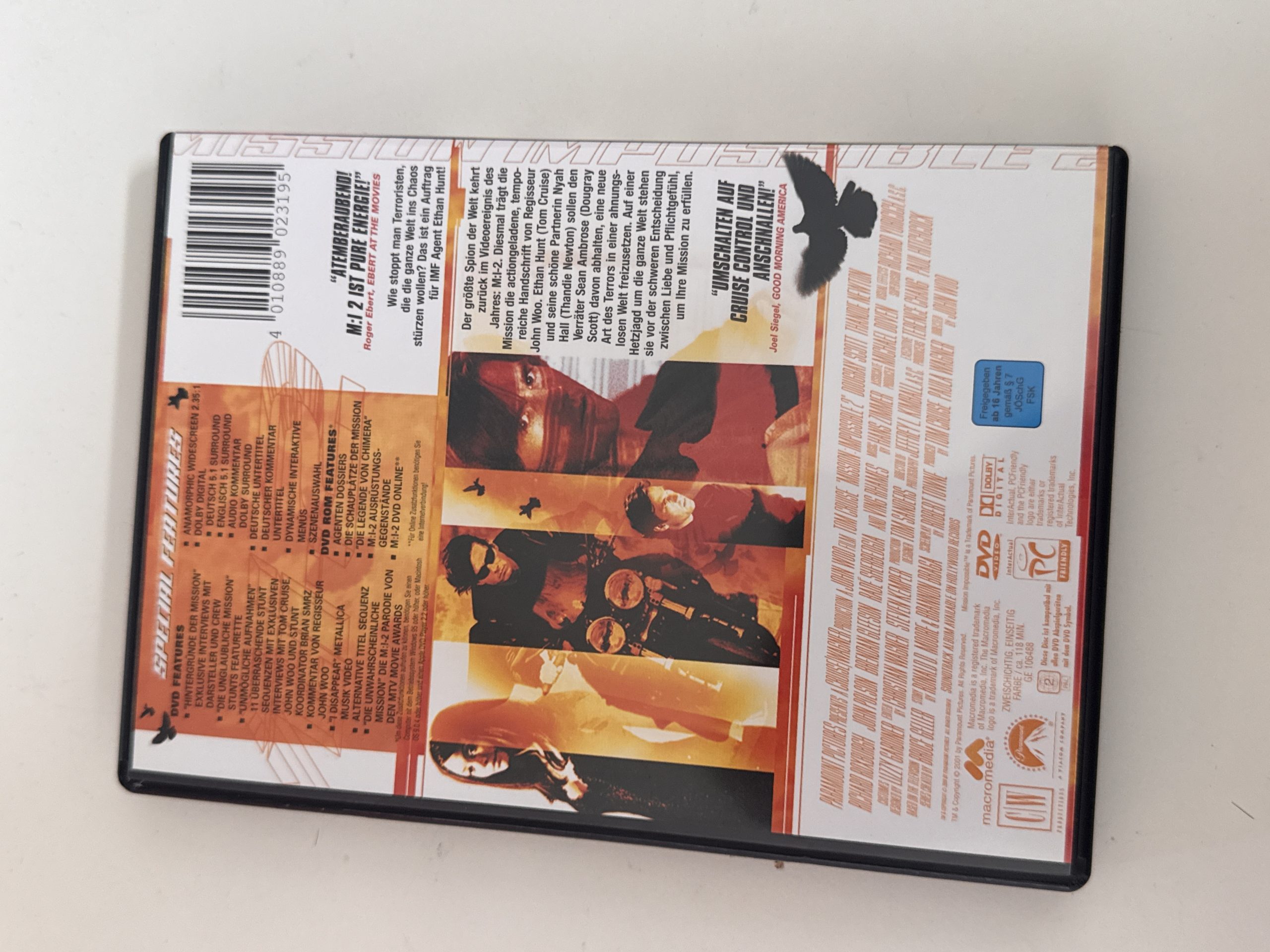 Mission Impossible II Widescreen DVD Tom Cruise Action Movie CD-A- 17 image 2