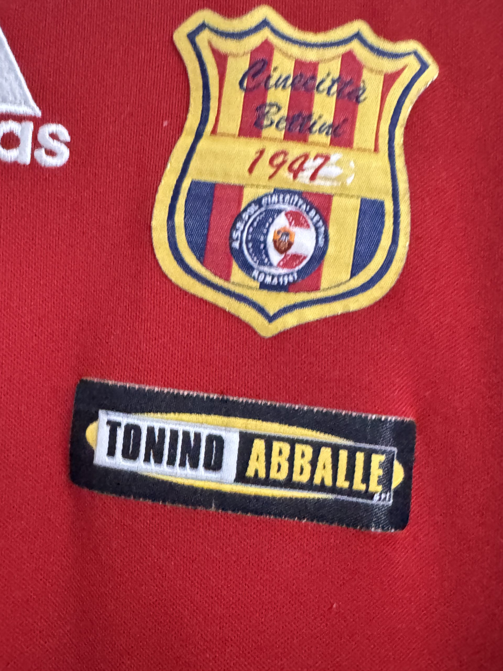 Adidas Red & White Football Shirt XS Climalite 509 image 5