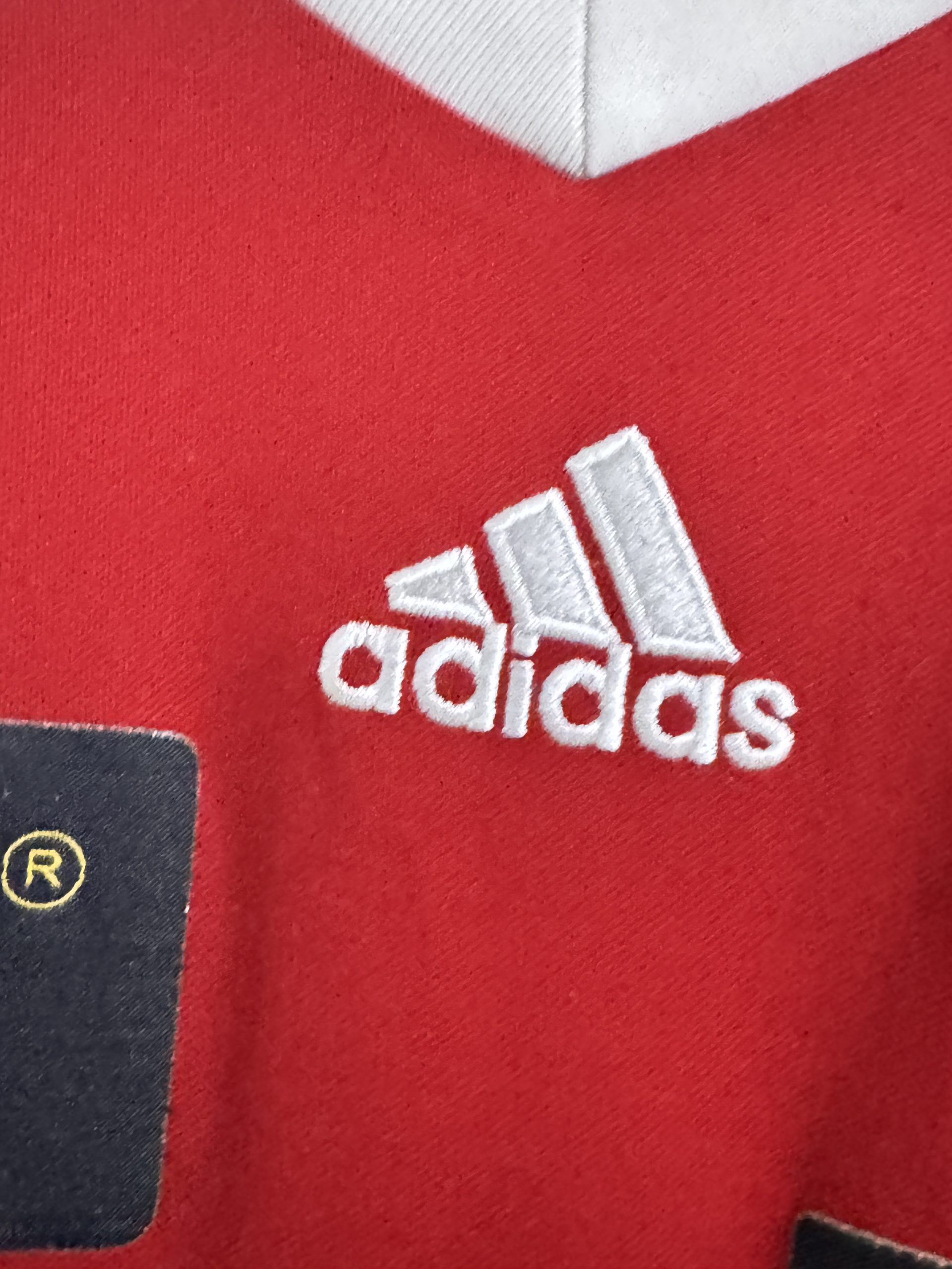 Adidas Red & White Football Shirt XS Climalite 509 image 6